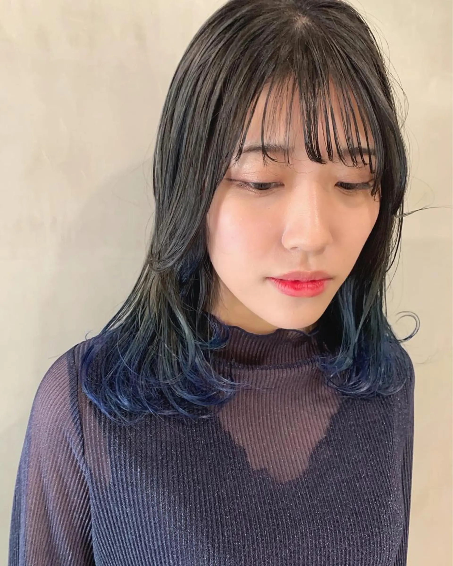 ミディアム カラー ヘアカラー トリートメント 優 作のヘアスタイル