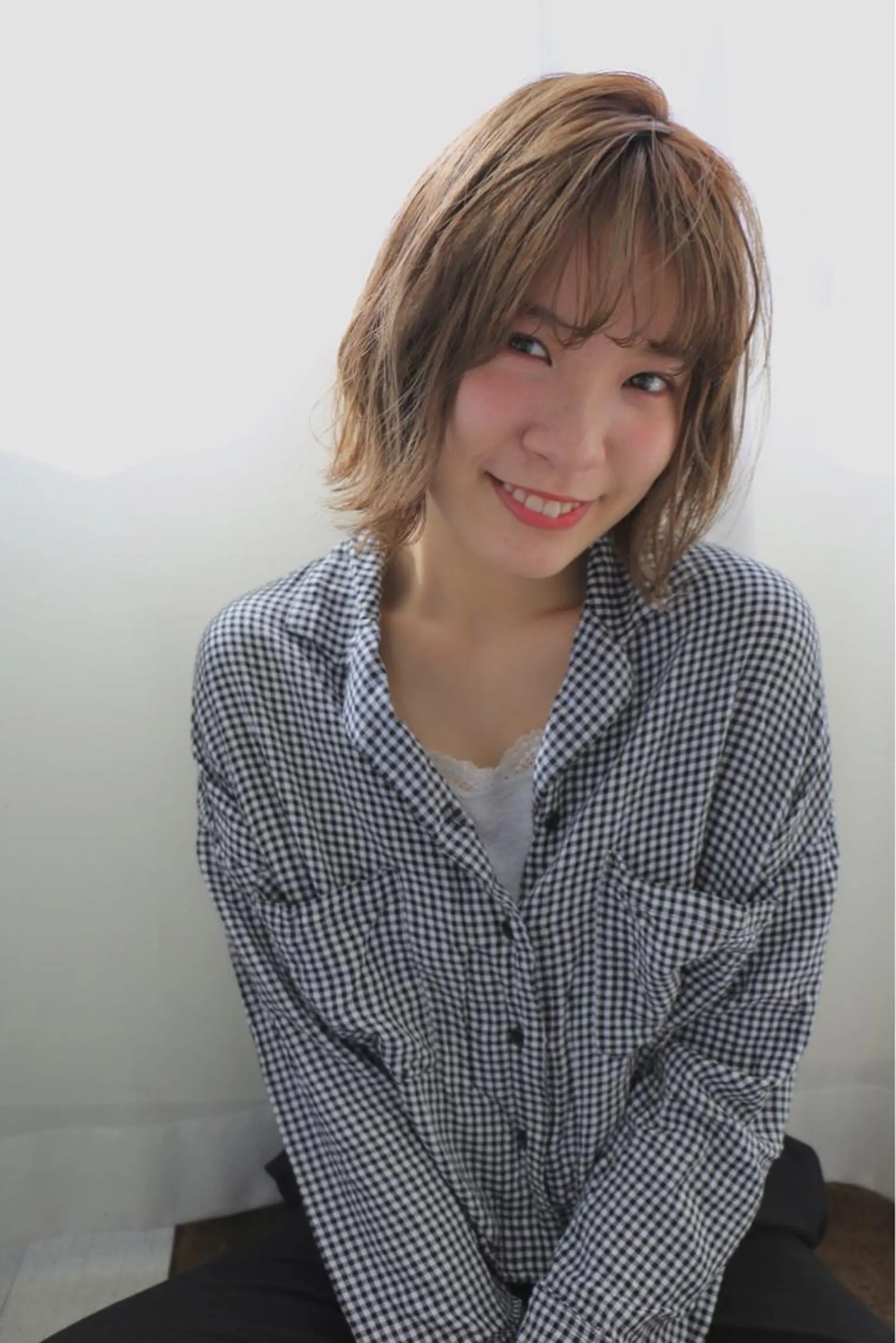 ショート カラー 萌花　moeka /韓国/レイヤーのヘアスタイル