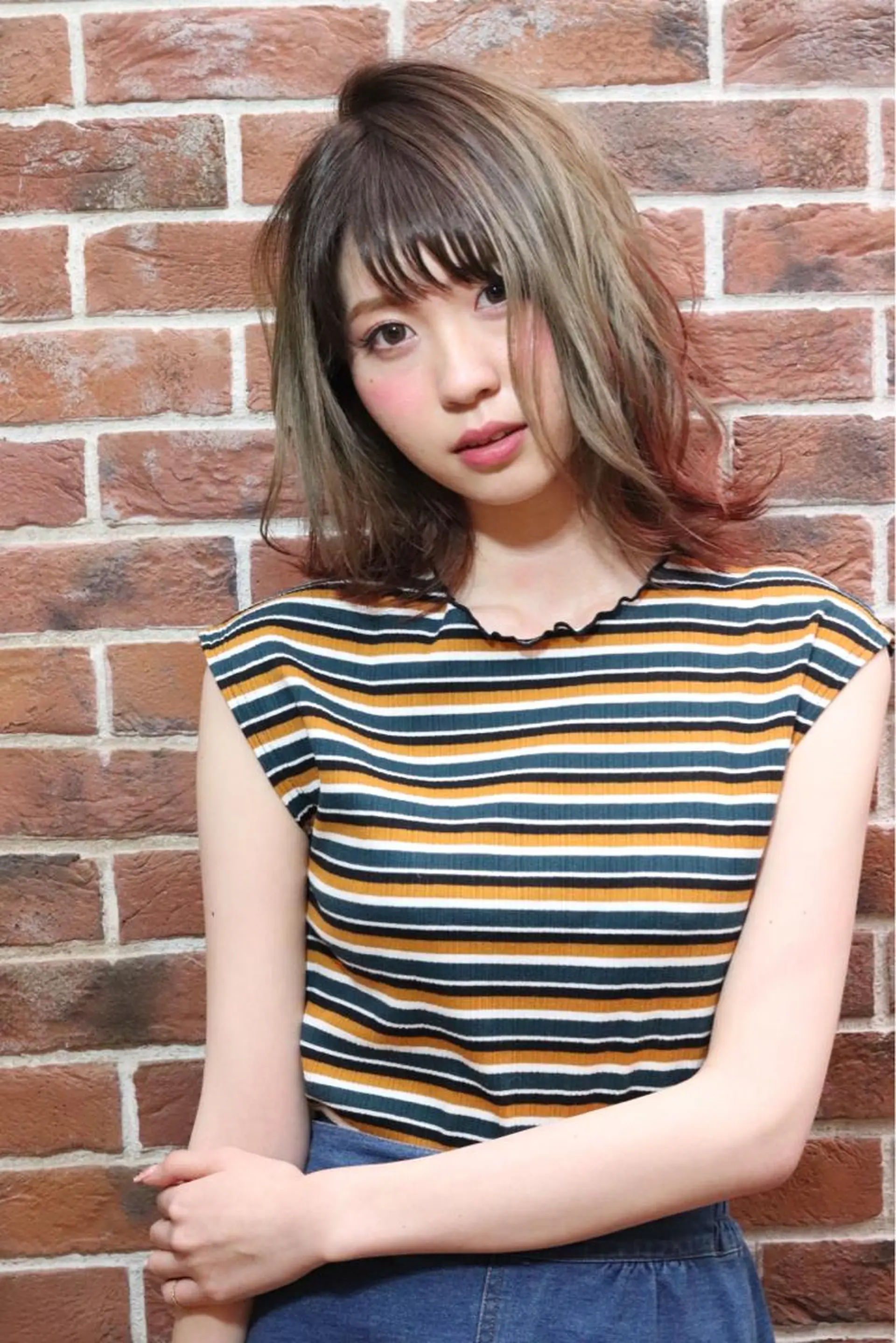 ミディアム カラー パーマ 🤲ヘッドスパ🤲 たにぐち✂️あつしのヘアスタイル