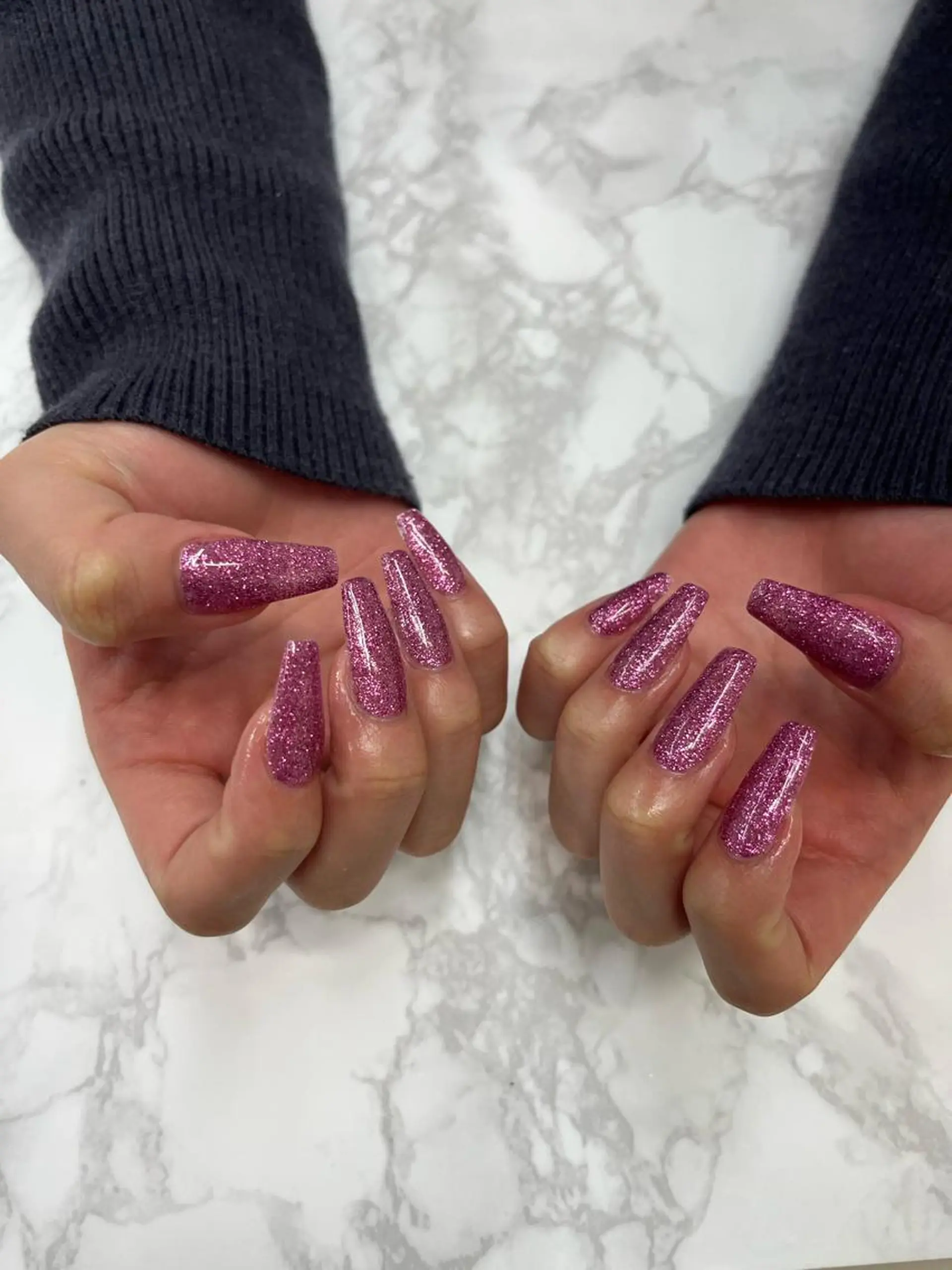 ネイル ラメ(グリッター) ロングネイル éclat-nail salon-所属・松本 ゆみかのネイルデザイン