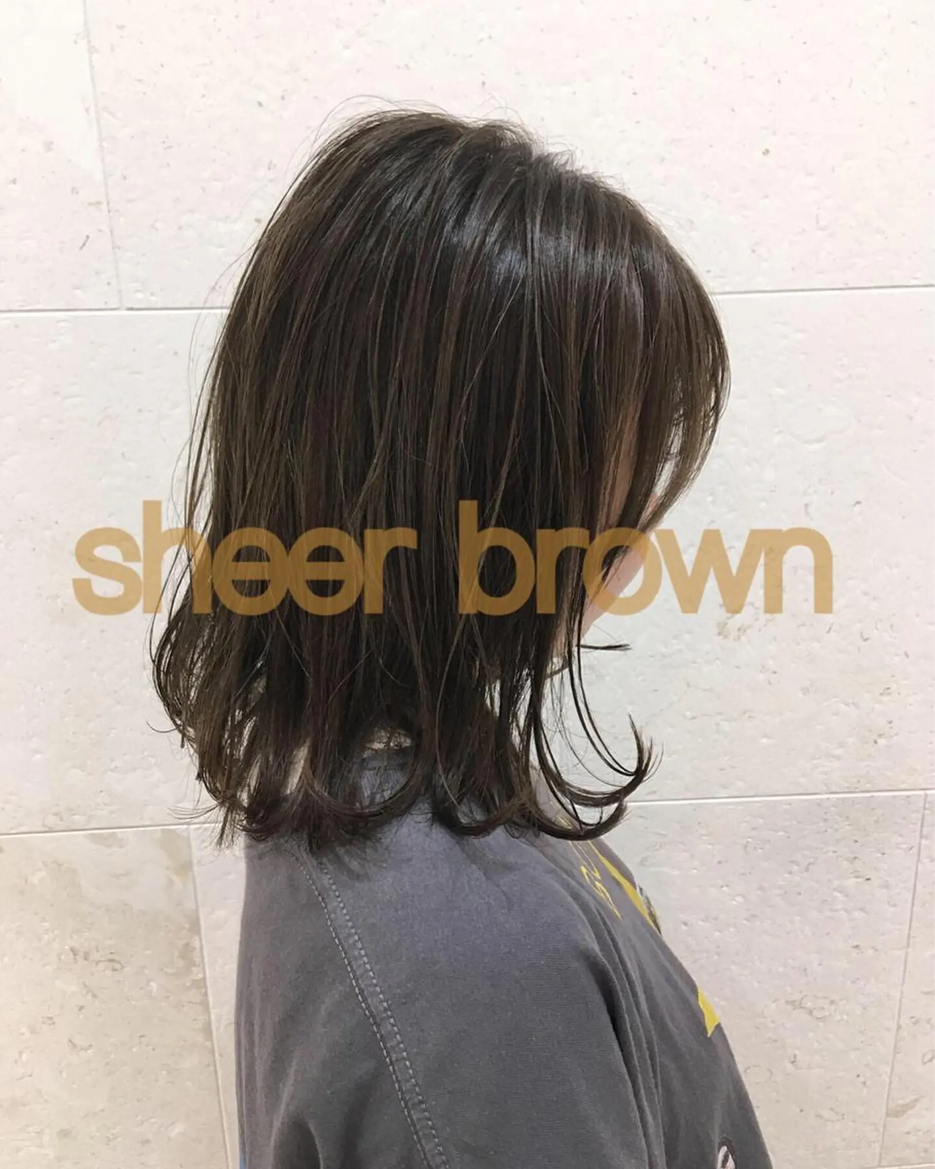 ミディアム カラー ブラウンカラー シアーブラウン カット ヘアカラー トリートメント 斉藤 貴也のヘアスタイル
