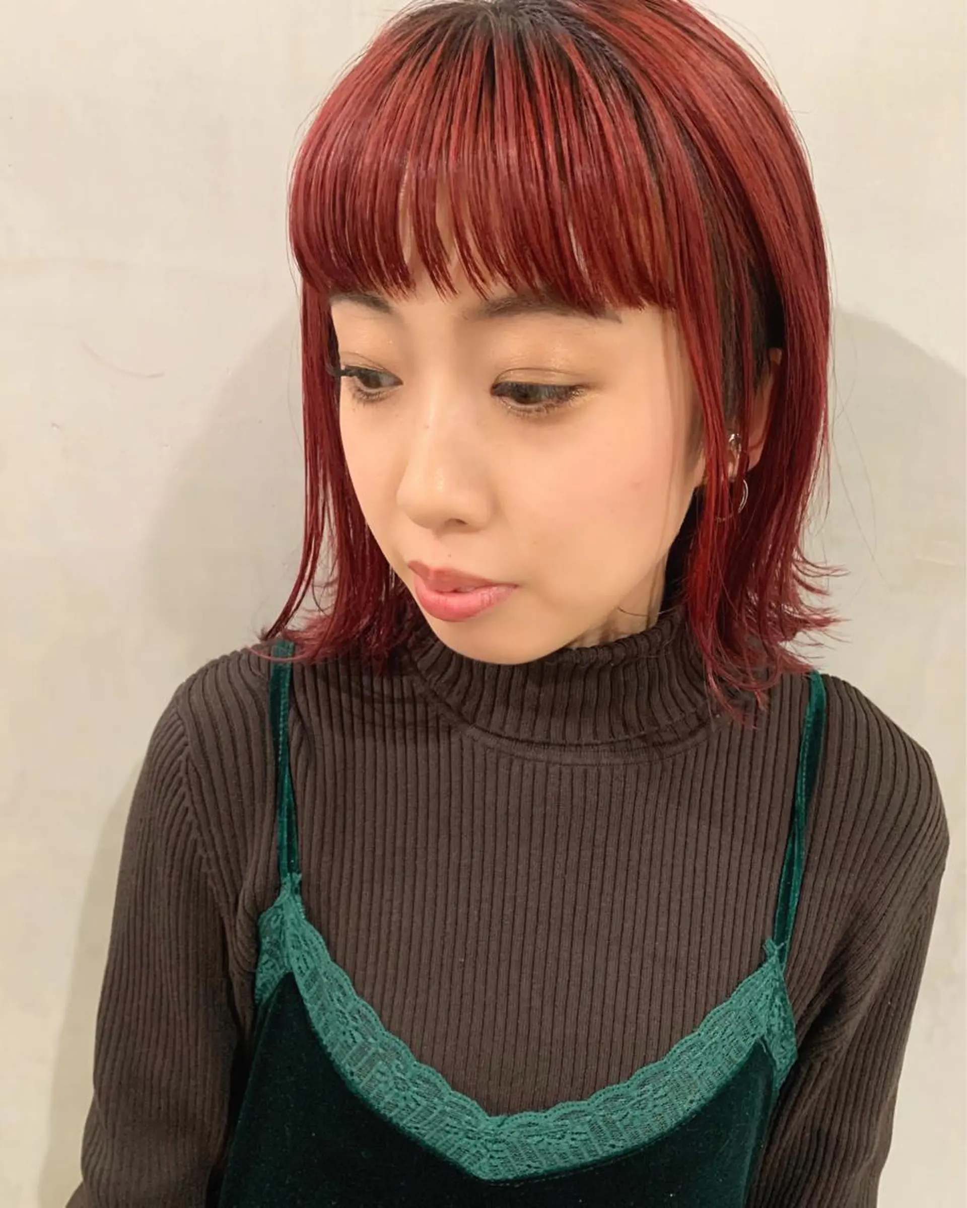 ミディアム カラー カット ヘアカラー トリートメント 優 作のヘアスタイル