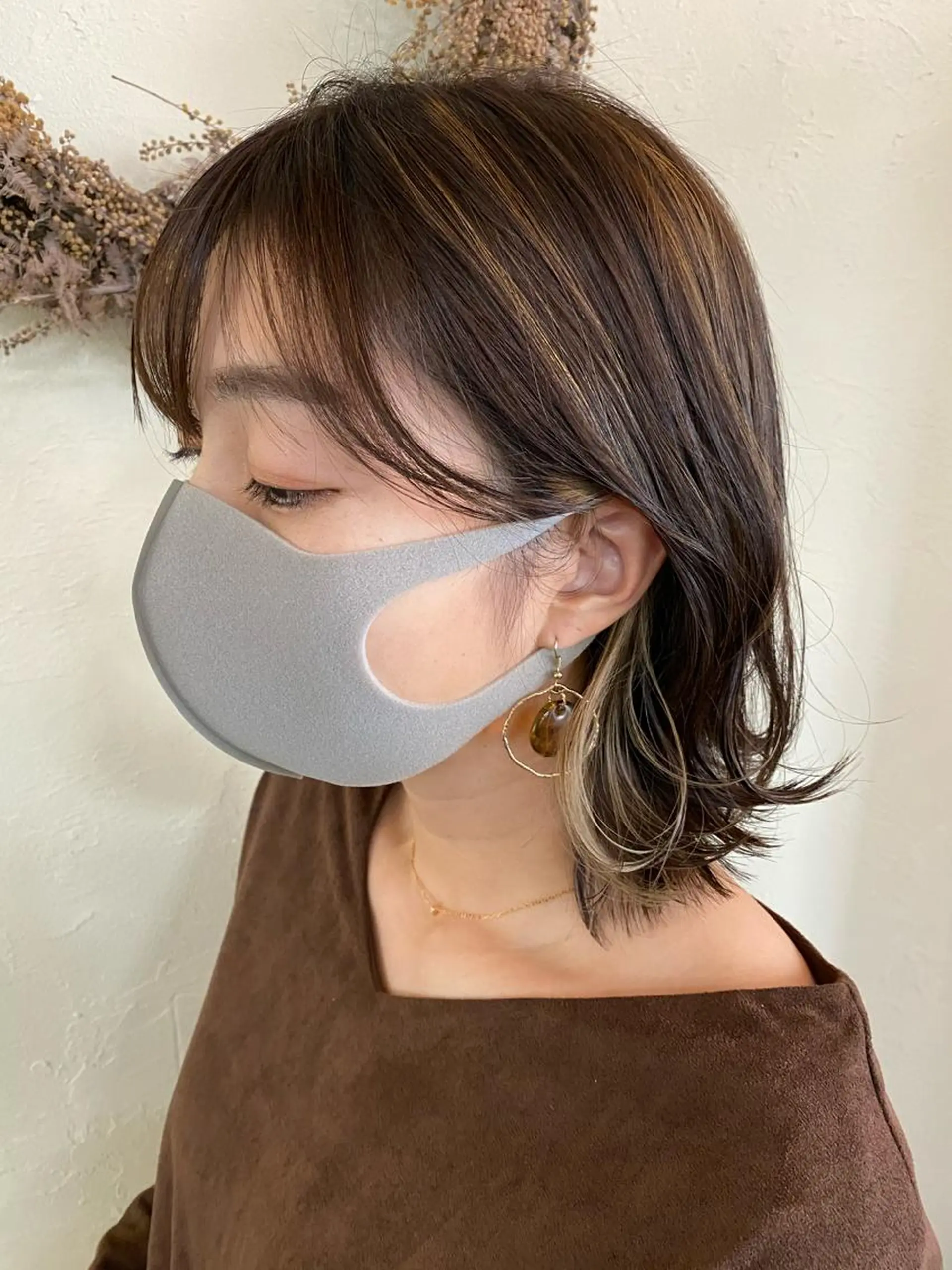 ミディアム カラー カット ヘアカラー トリートメント ENIF ヤマグチアツコのヘアスタイル