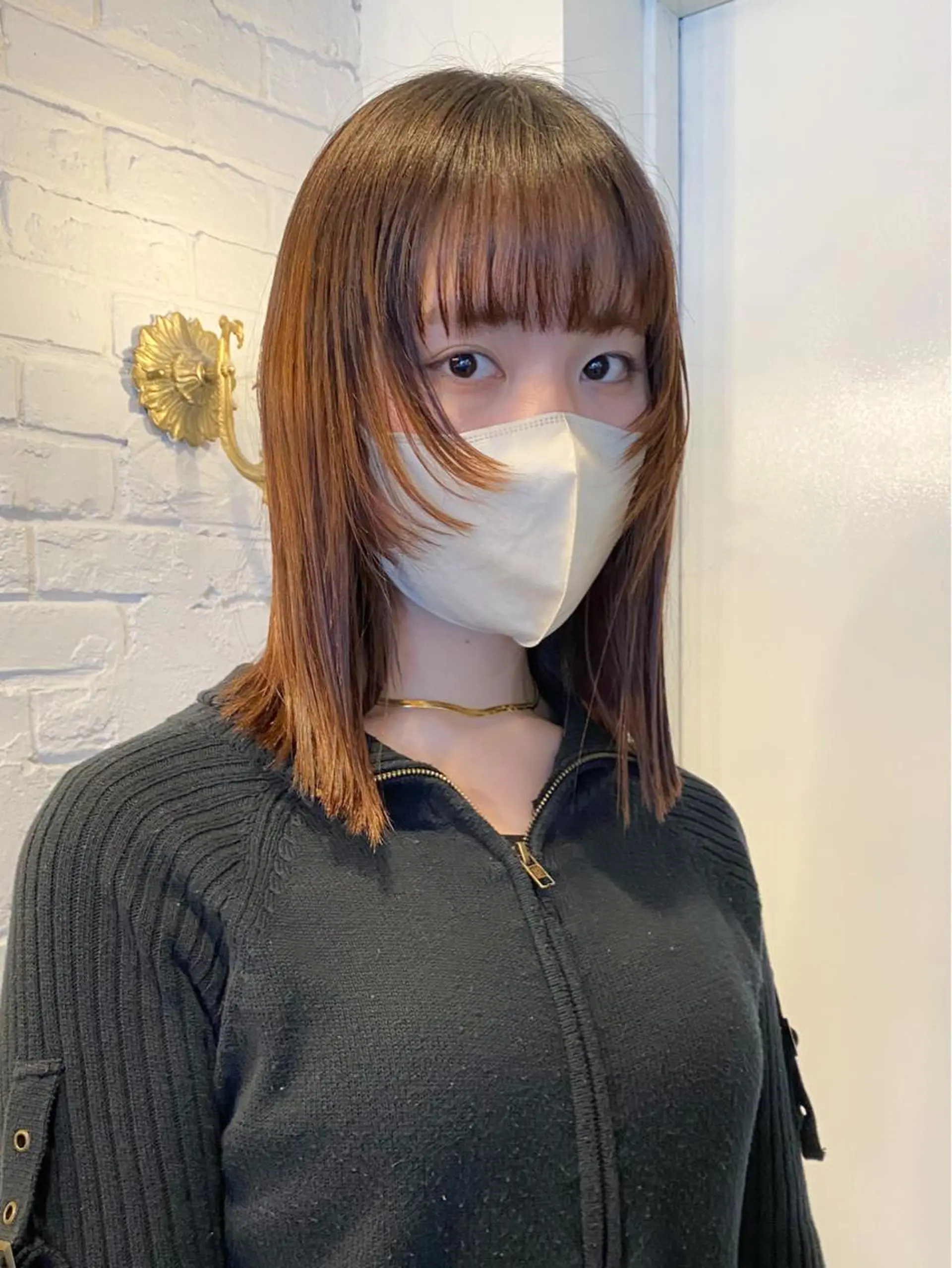 ミディアム カラー ヘアアレンジ 顔まわりレイヤー 顔周りカット レイヤーカット ウルフカット カット ヘアカラー 縮毛矯正 トリートメント 韓国ヘア×髪質 改善🇰🇷シオリのヘアスタイル