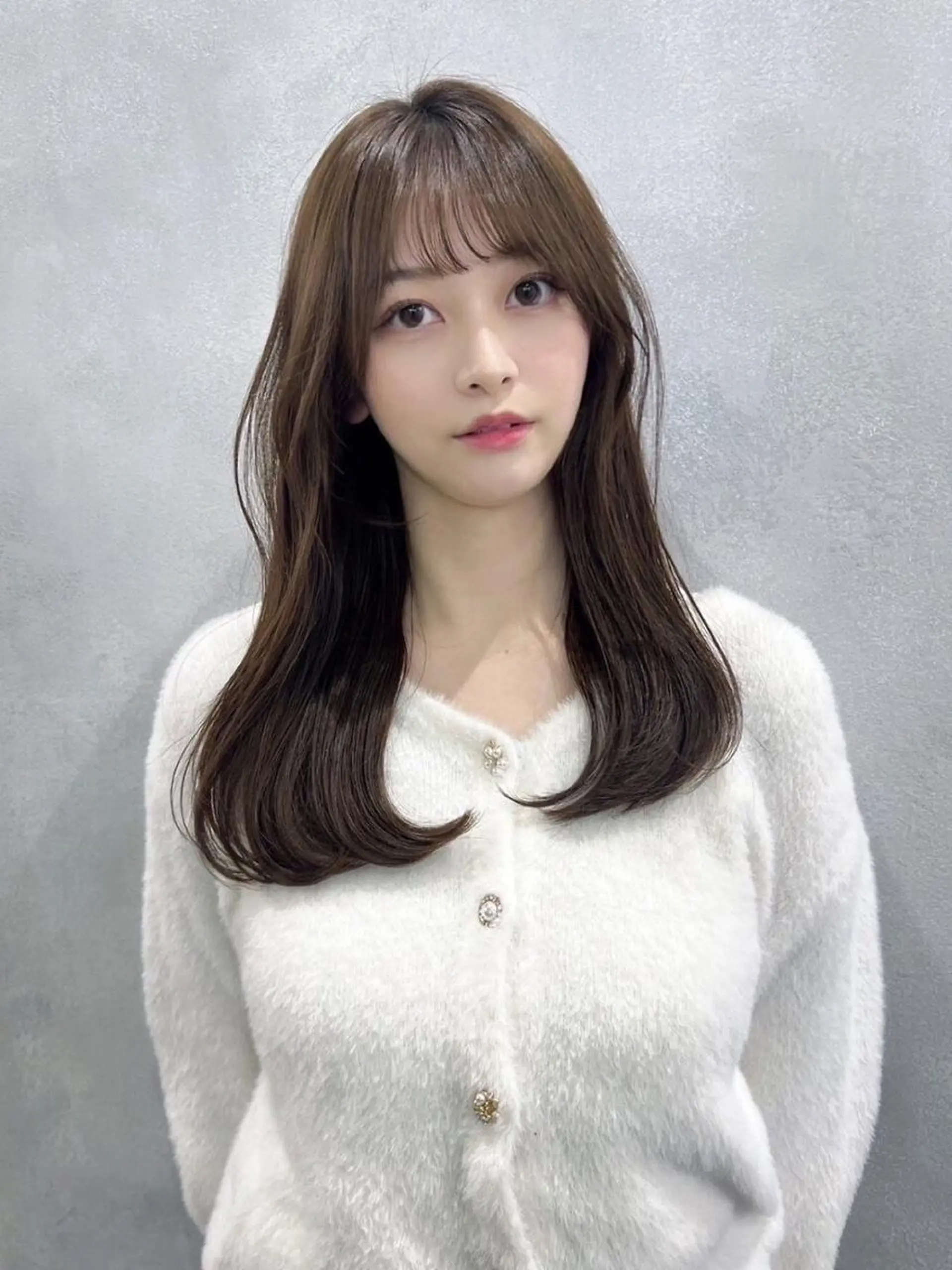 ロング カラー 骨格補正似合わせ カット阿部建のヘアスタイル