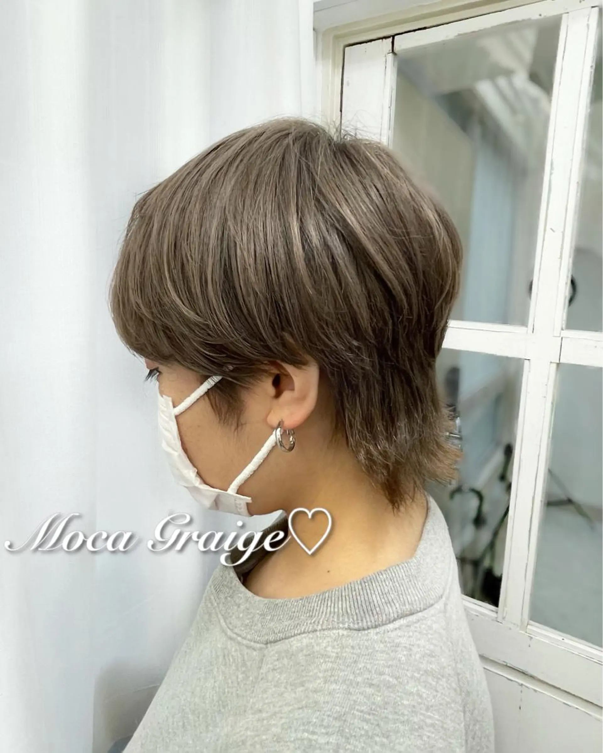 ショート カラー ヘアカラー トリートメント ヘアセット 韓国ヘア🤍髪質改善 🇰🇷AKANEのヘアスタイル