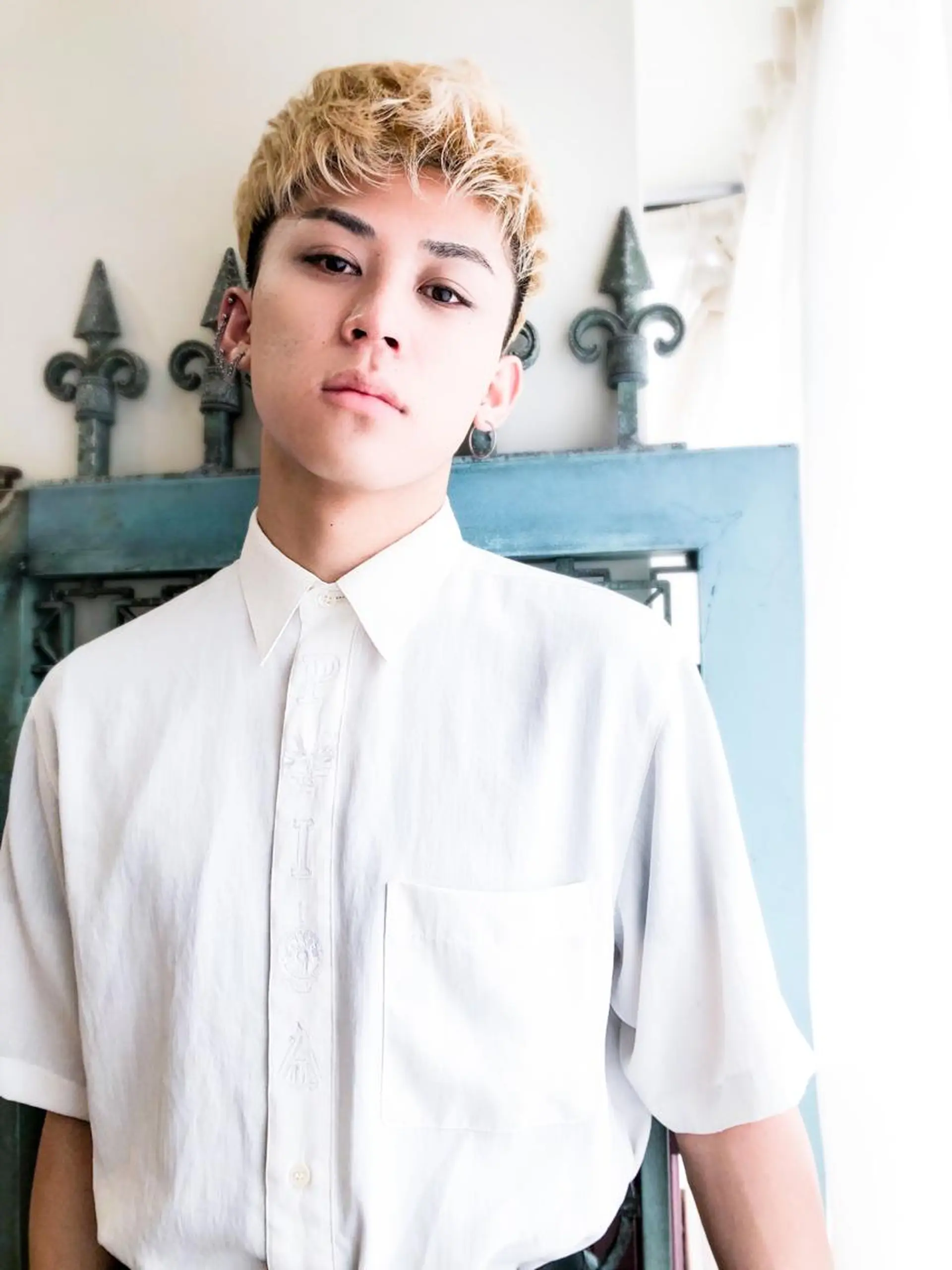 ショート カラー パーマ ヘアアレンジ メンズ 表参道Lise おおいしおりのヘアスタイル