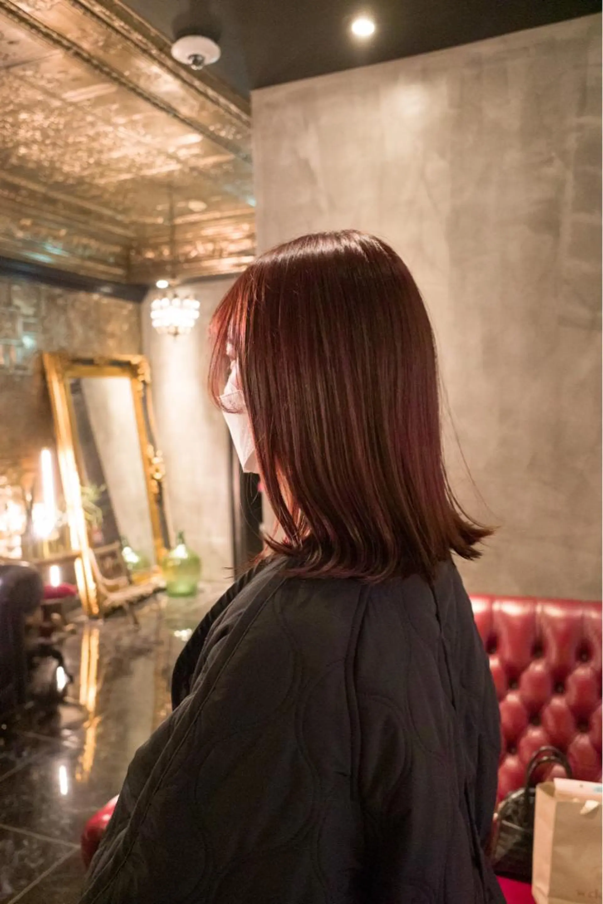 セミロング カラー ブラウンカラー ピンクカラー ピンクブラウン メンズパーマ特化 Gakutoのヘアスタイル