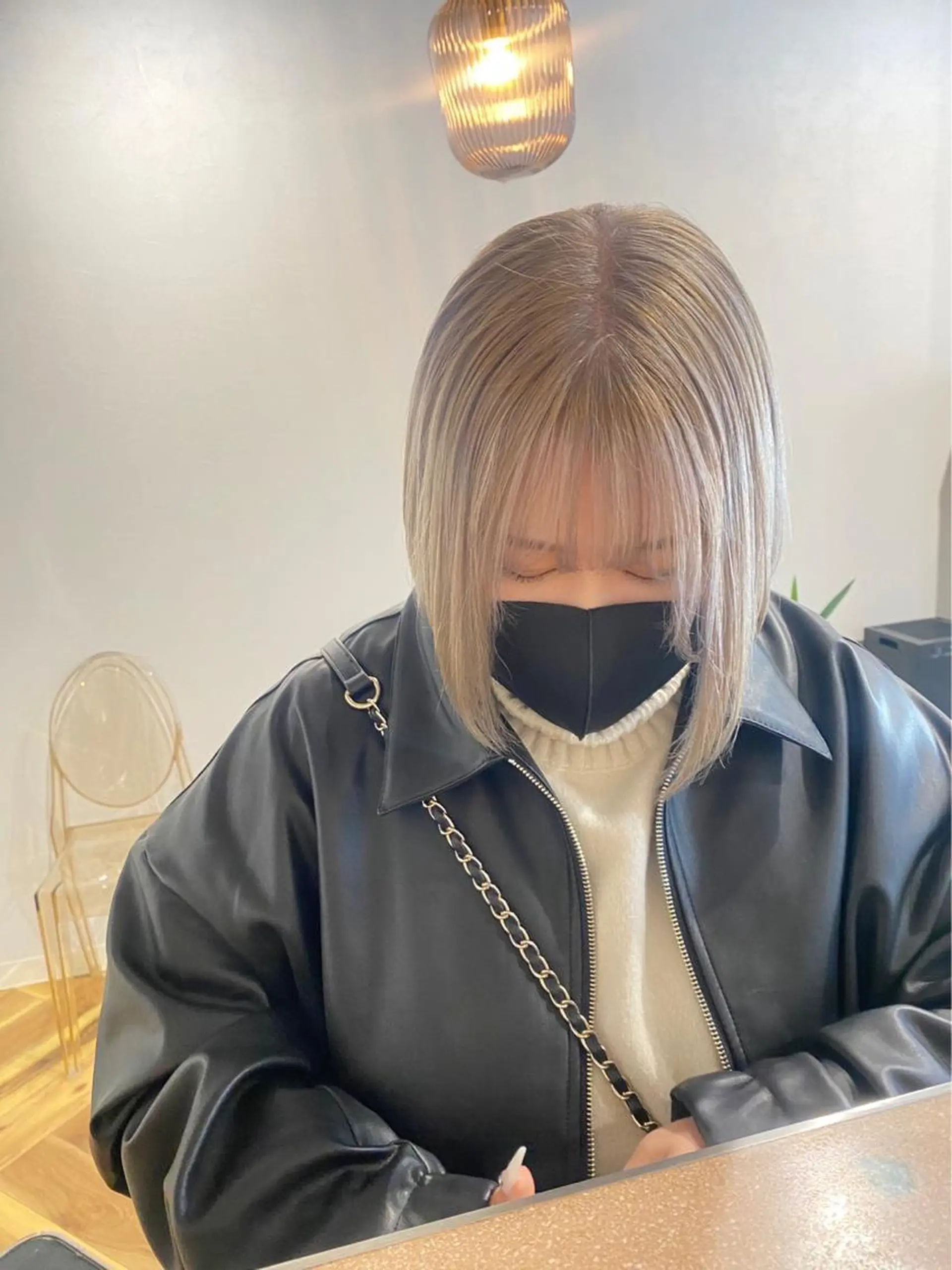 ミディアム カラー バレイヤージュ ブリーチ ブロンド ケアブリーチ ハイライトカラー ヘアカラー トリートメント lani 天神大名/ブリーチのヘアスタイル