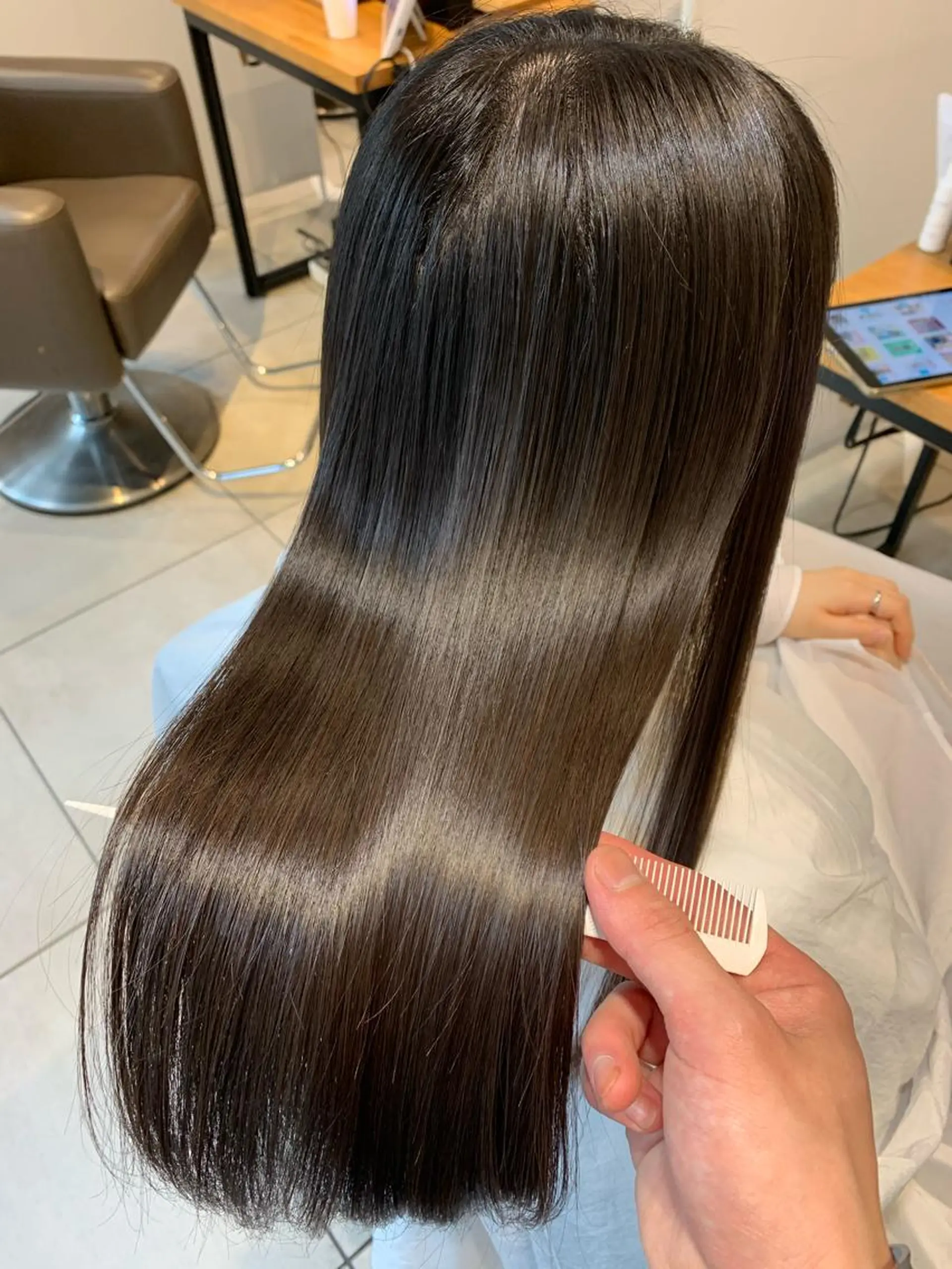 ロング カット 縮毛矯正 トリートメント 🌿earth亀有店 【緑髪のノブ】🌿のヘアスタイル