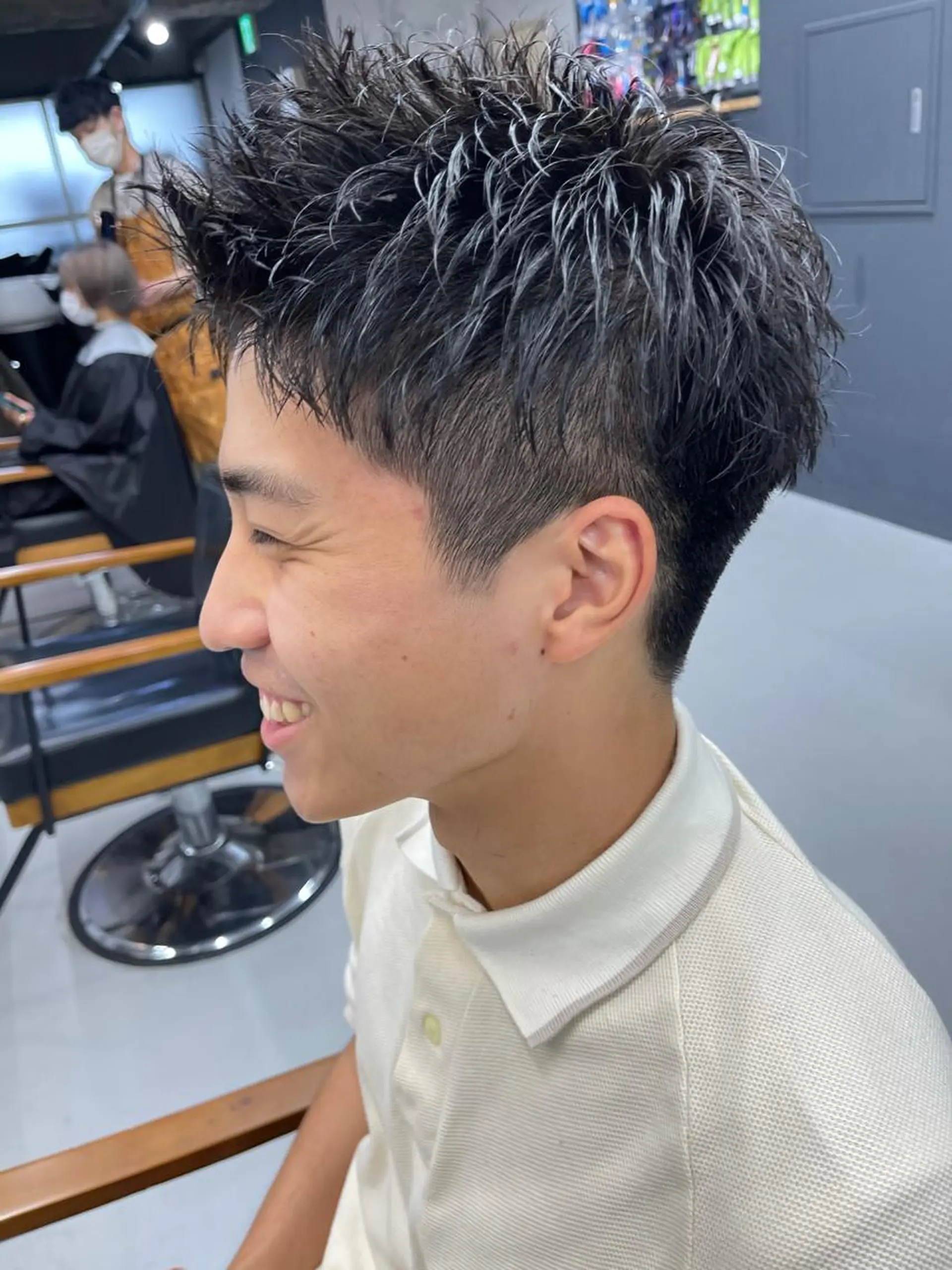 メンズ カット 森本裕/オーナー/ スパイラルパーマのヘアスタイル