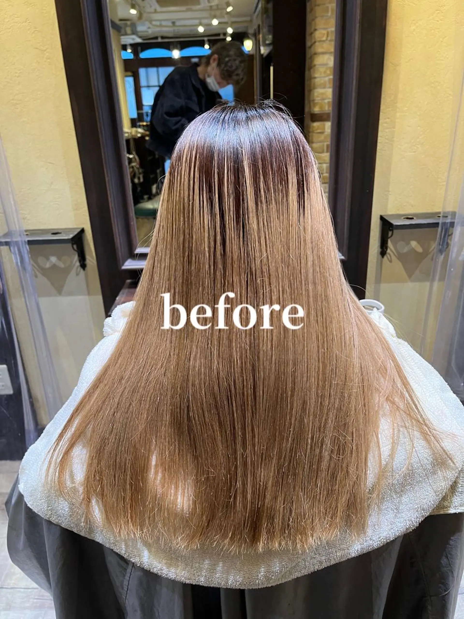 ロング ロング ヘアカラー 🧡ミルクティー/ レイヤー🧡ショウナのヘアスタイル