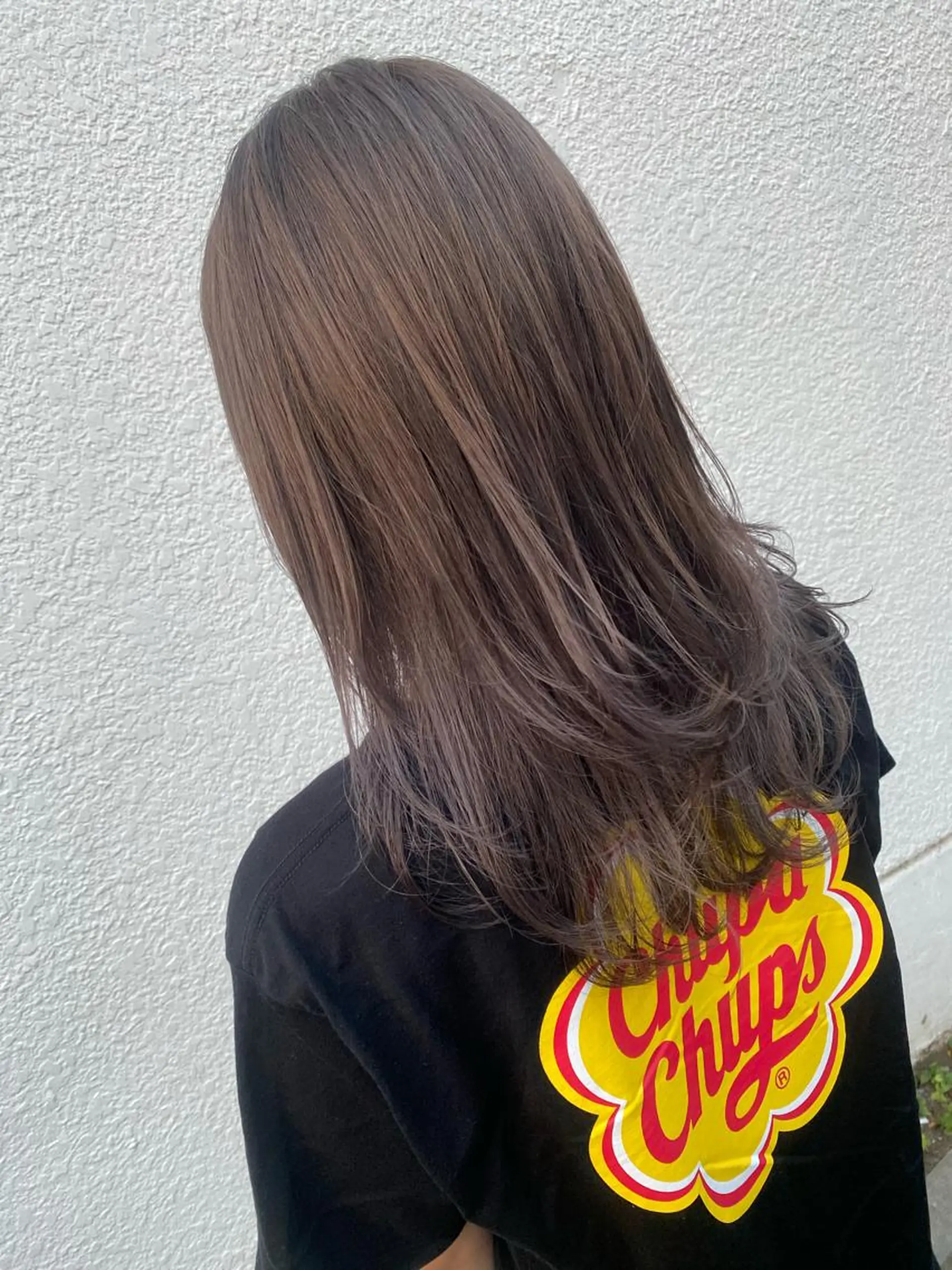 セミロング カラー パーマ ヘアアレンジ メンズ キッズ ベージュカラー 透明感カラー ミルクティーベージュ Forest. -髪質改善-のヘアスタイル