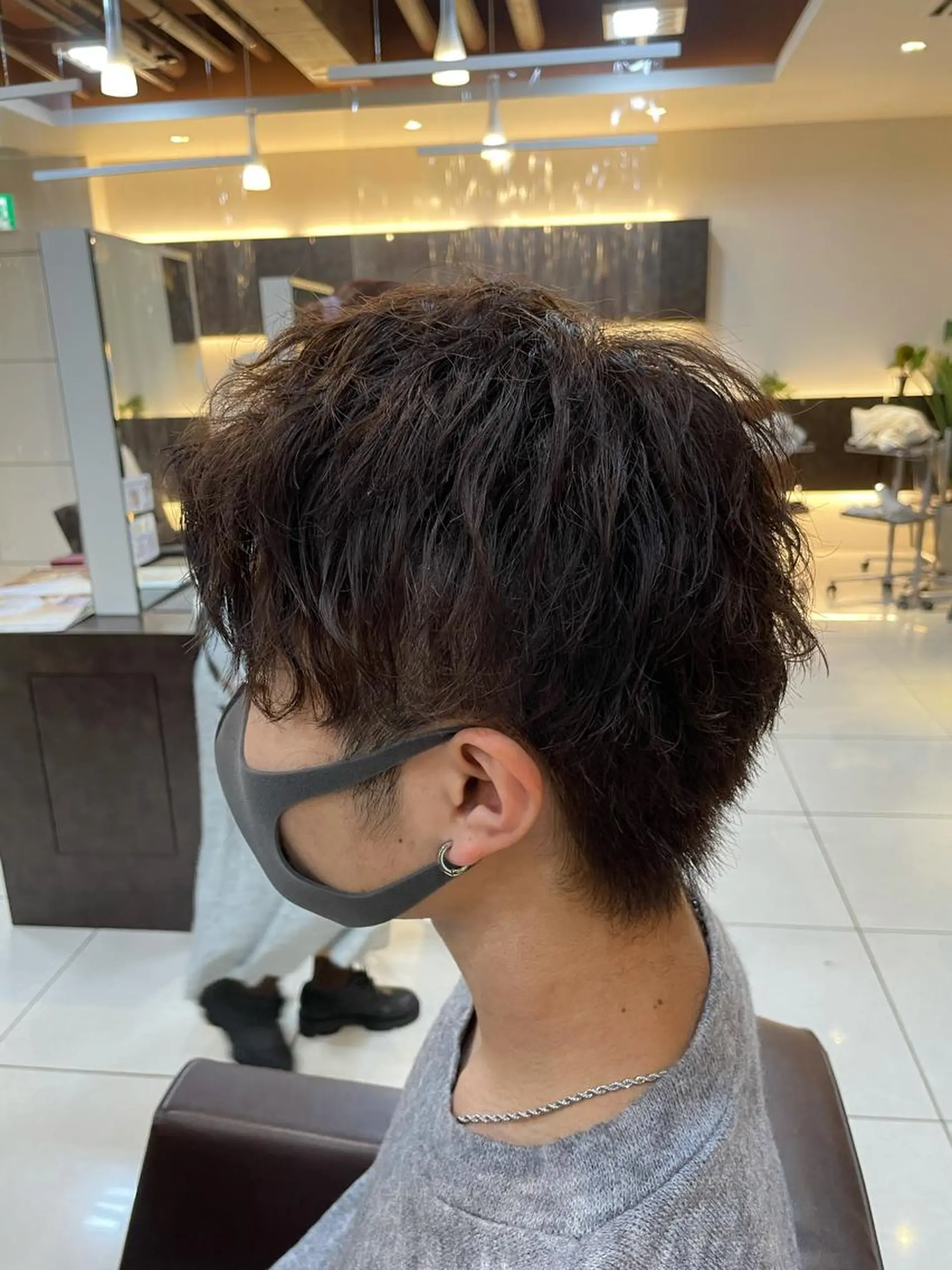 ショート パーマ メンズ 山口大翔 メンズバレイヤージュのヘアスタイル
