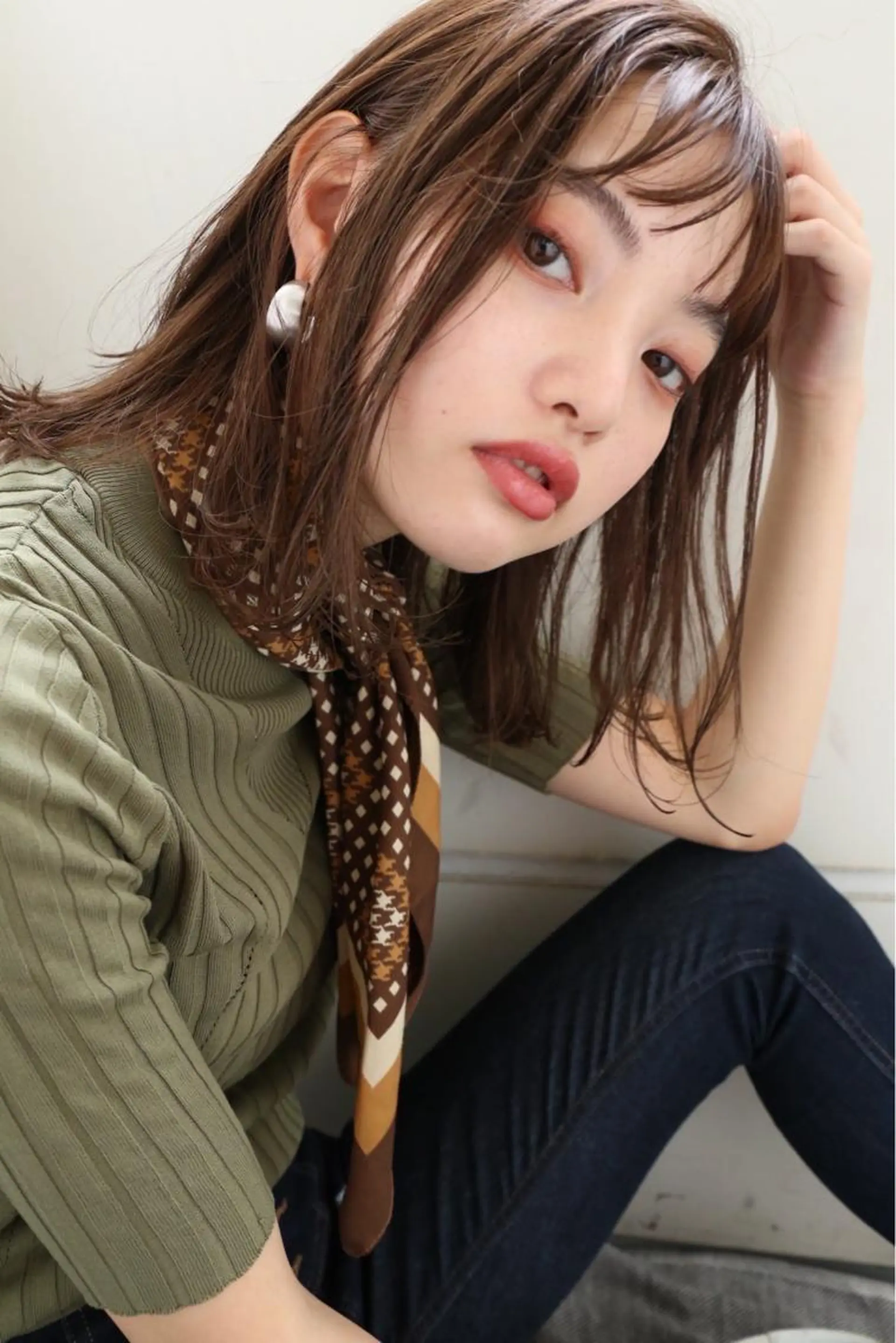 ミディアム ダメージレス◎東区/ 艶カラー💫/斉藤拓のヘアスタイル