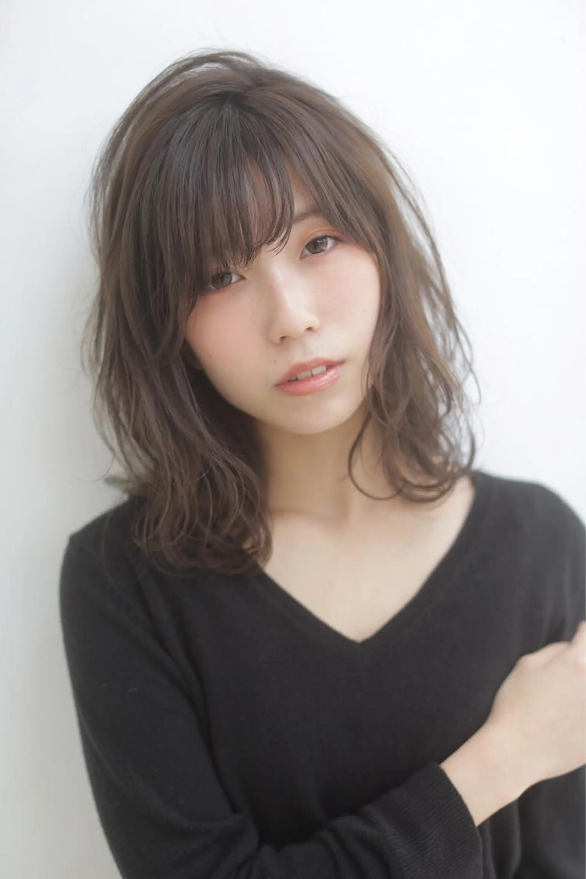 ミディアム カラー パーマ ミディアムパーマ ベージュカラー デジタルパーマ 村岡 夏美のその他イメージ