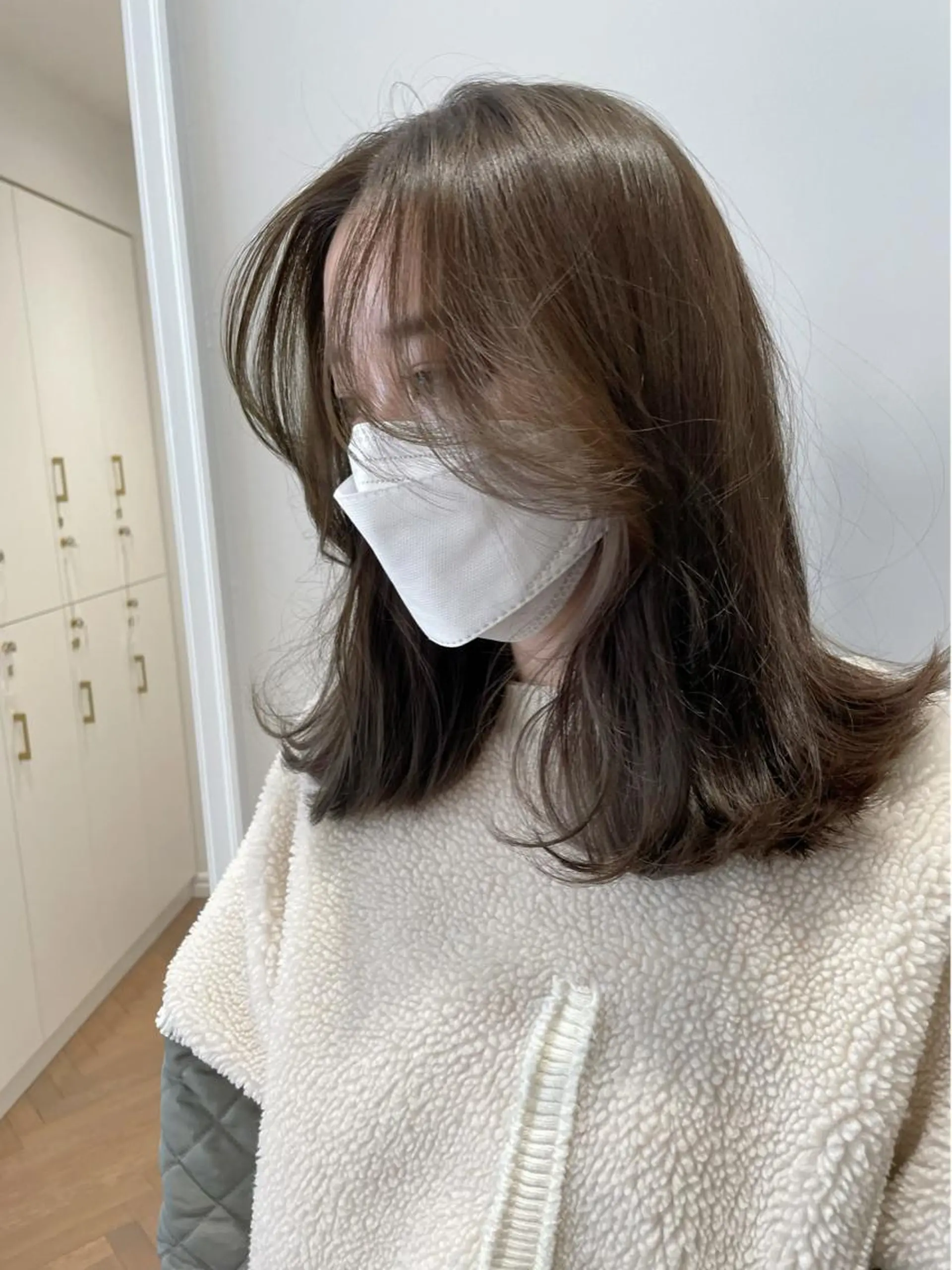 セミロング カット ヘアカラー 韓国ヘア🤍 慎之介のヘアスタイル