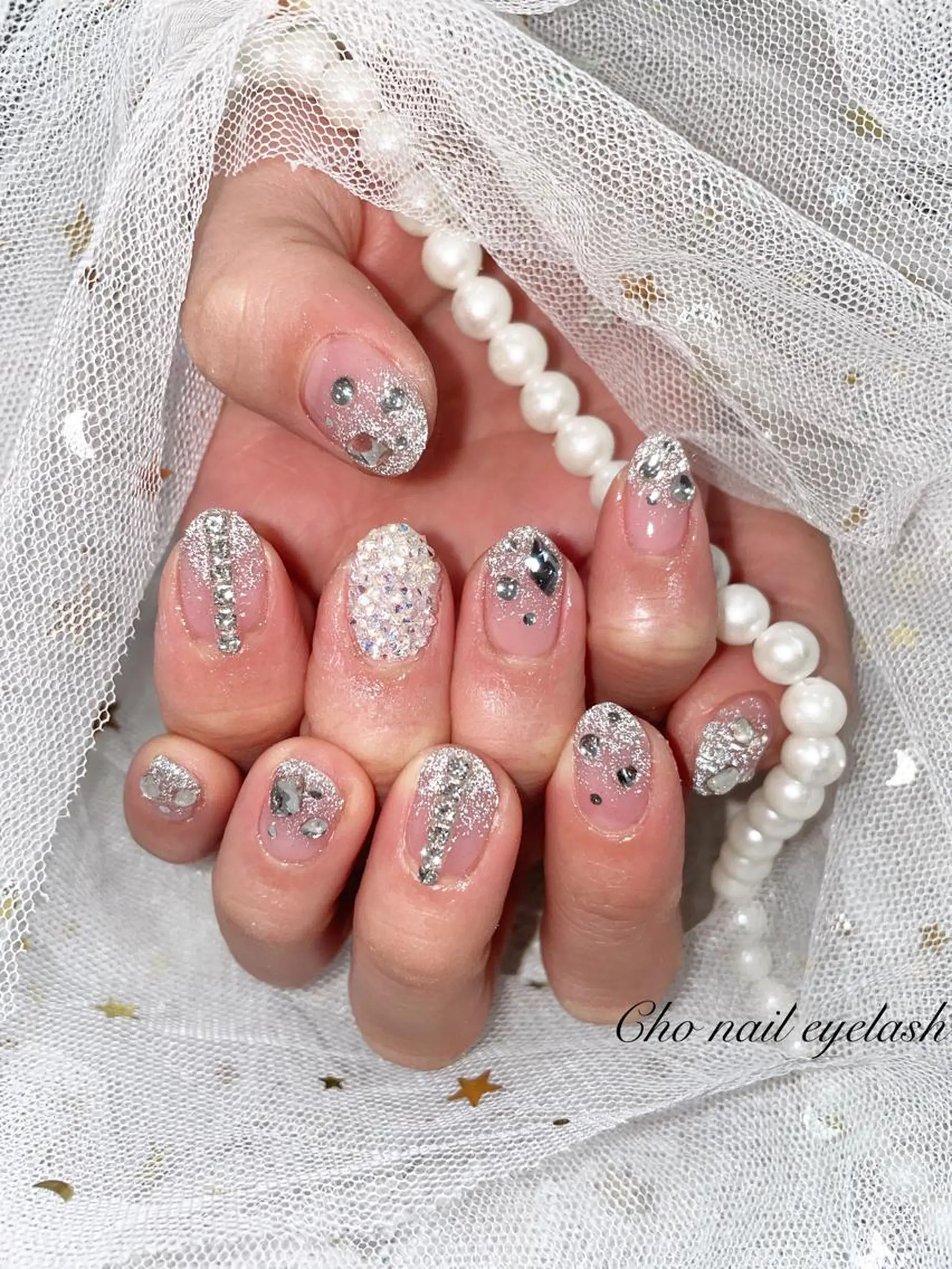 ショート ネイル フラッシュネイル ハンドネイル cho nailのネイルデザイン