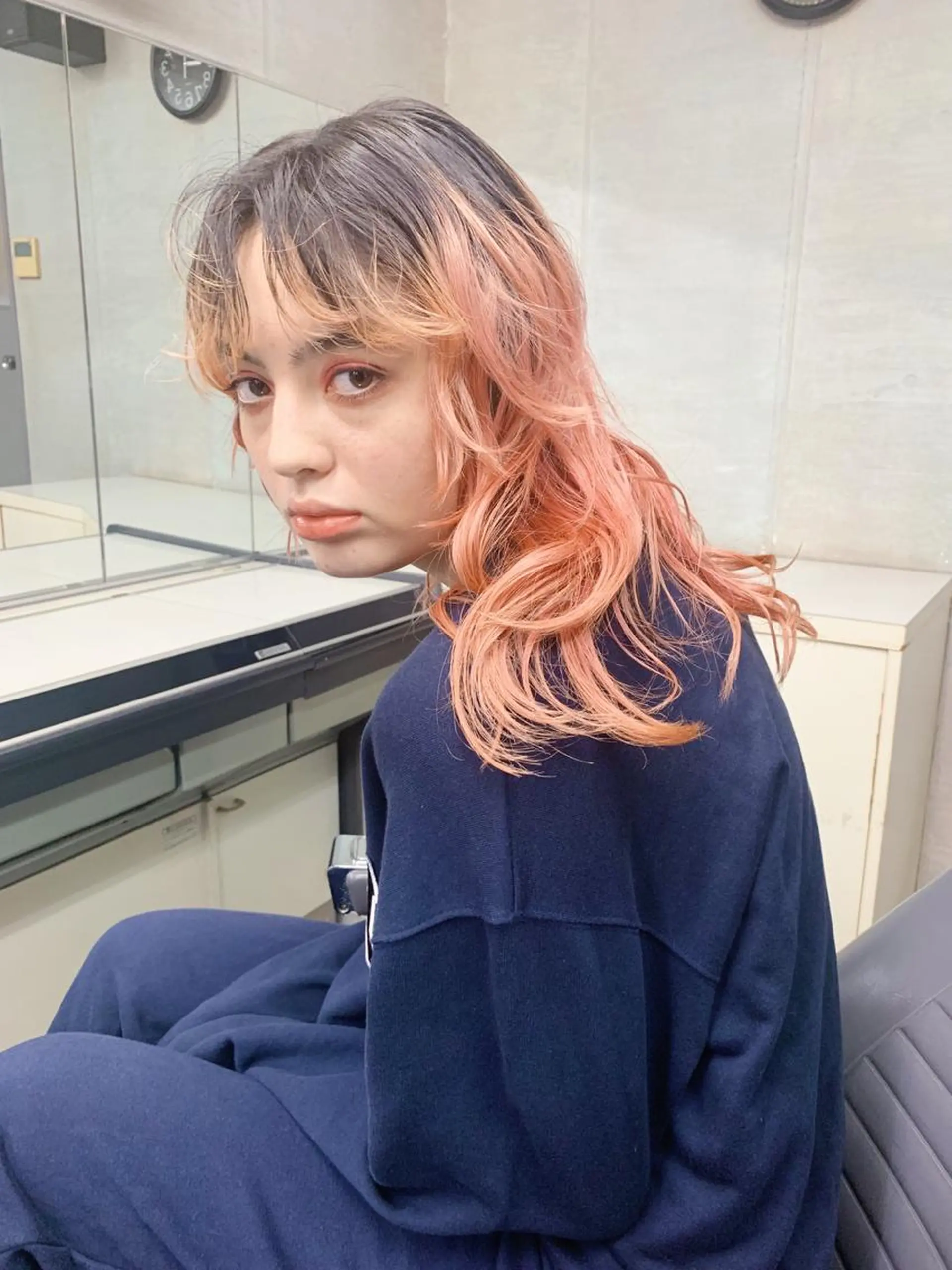 ミディアム カラー ピンクカラー カット ヘアカラー トリートメント ヘアセット ブリーチカラーNo. 1🌈 RYOGAのヘアスタイル