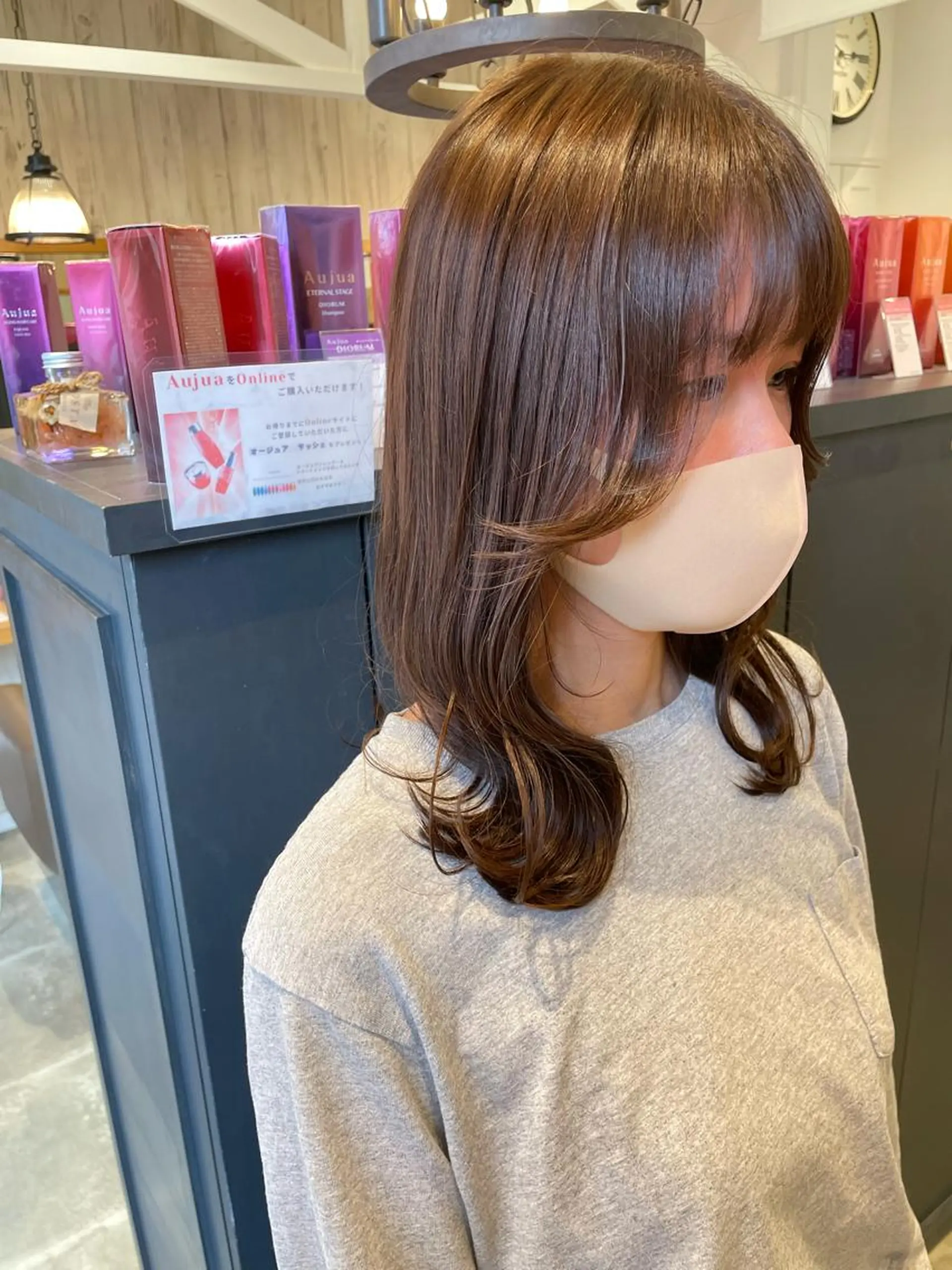 ミディアム 韓国風ヘア 細沼 葵のヘアスタイル
