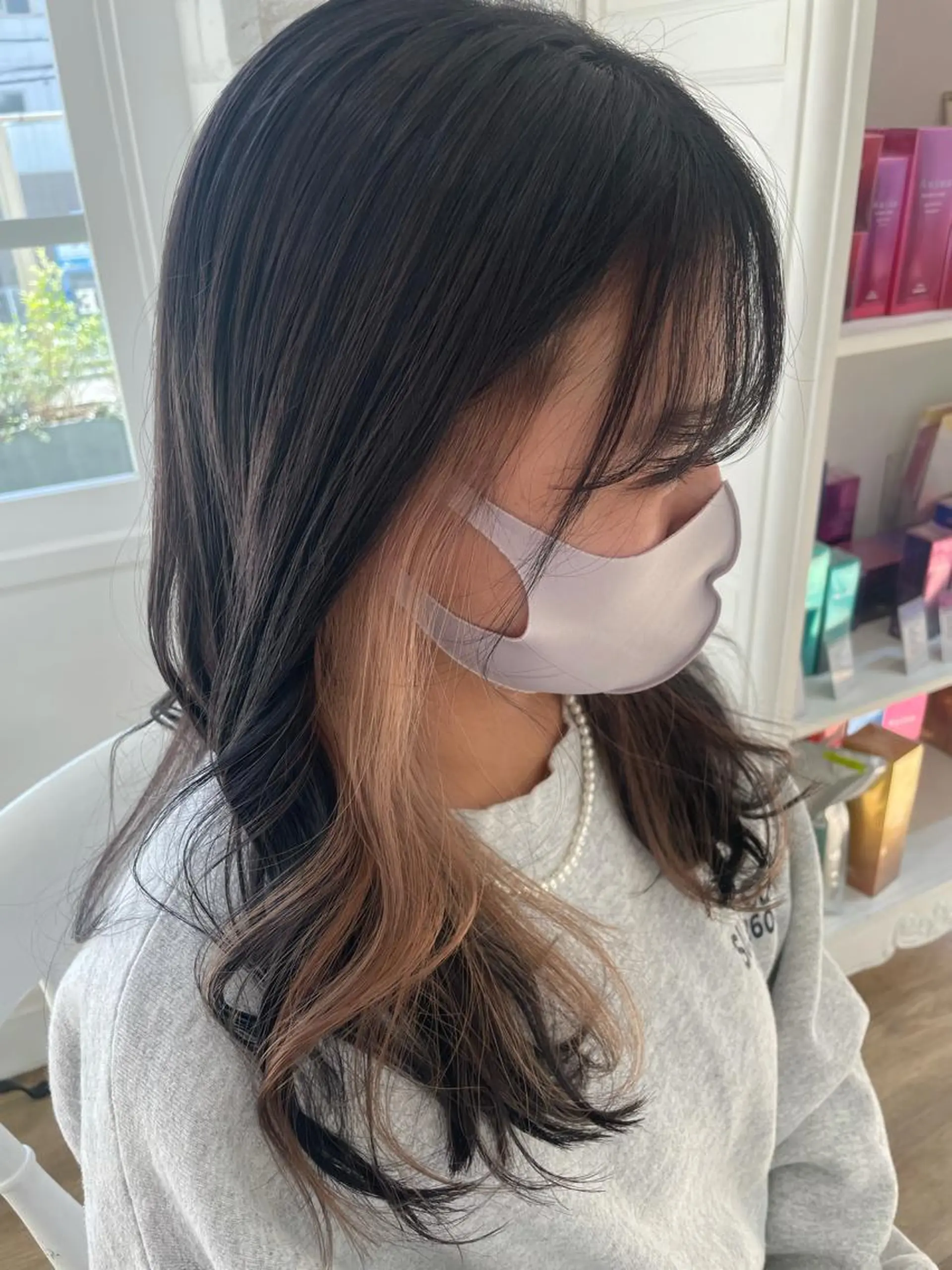 ロング カラー ヘアアレンジ ヘアカラー トリートメント 酸性縮毛矯正 梅田茶屋町 Juriのヘアスタイル