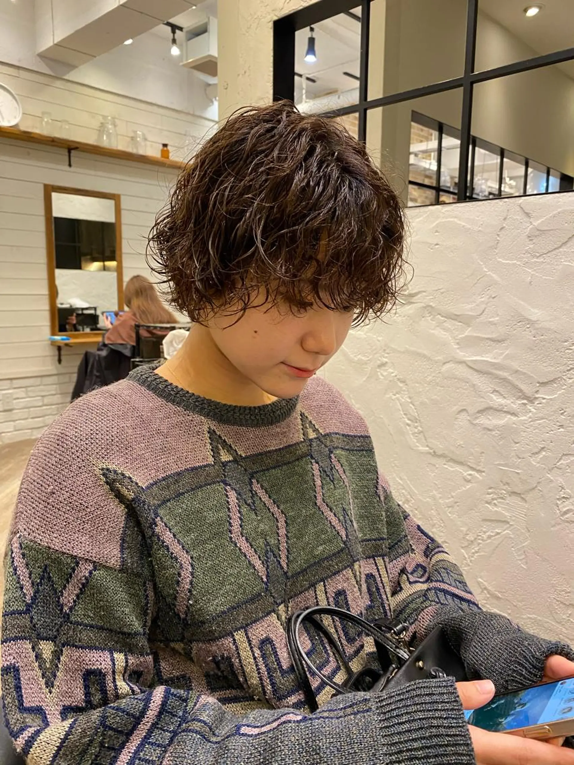 ショート パーマ ニュアンスパーマ カット パーマ BOTTOMS所属・🌸透明感艶 カラー🌸Yuukiのヘアスタイル