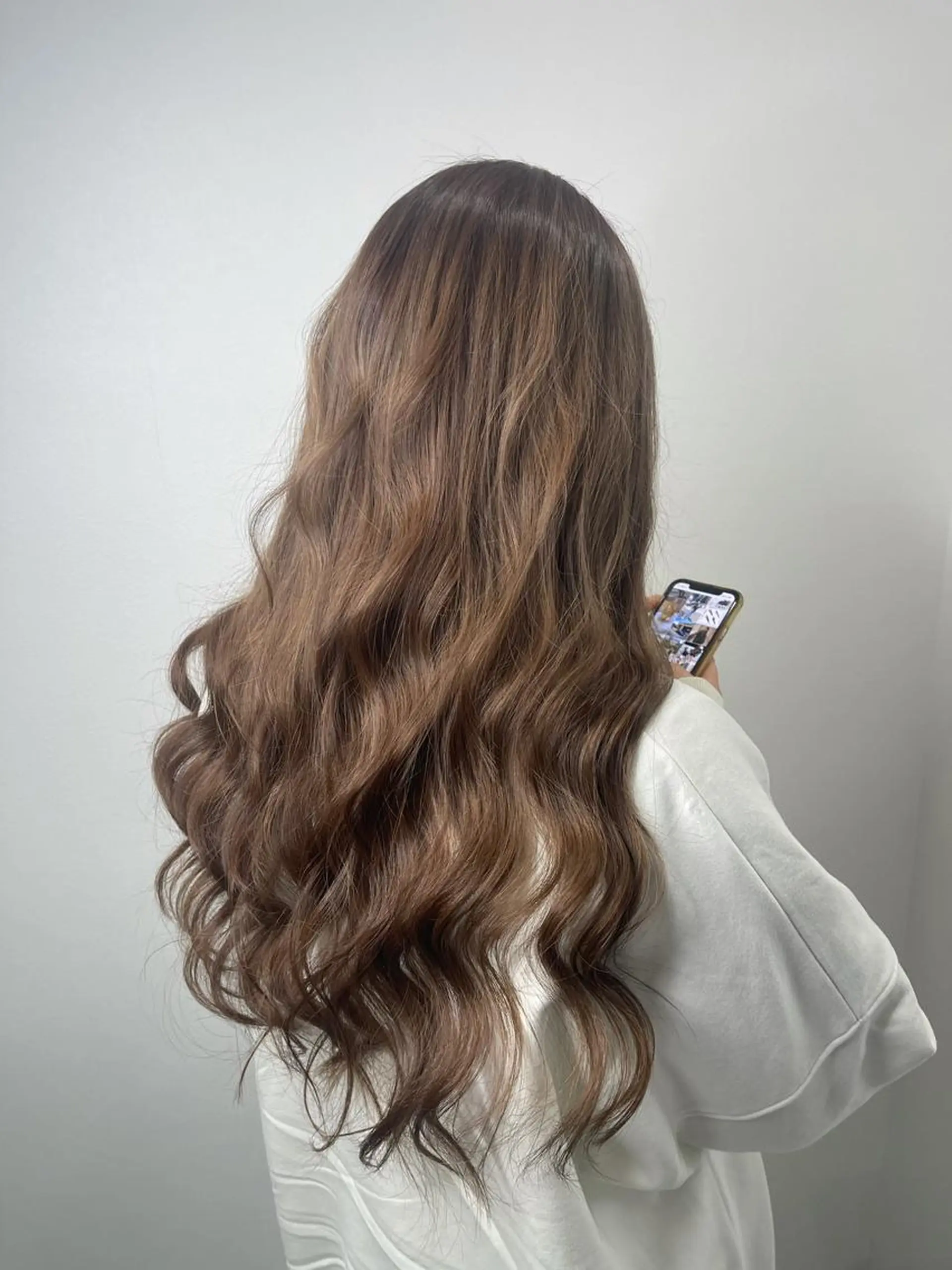 ロング カラー ヘアカラー トリートメント &chaLme   心斎橋所属・emi/髪質改善/ 韓国風/艶カラーのヘアスタイル
