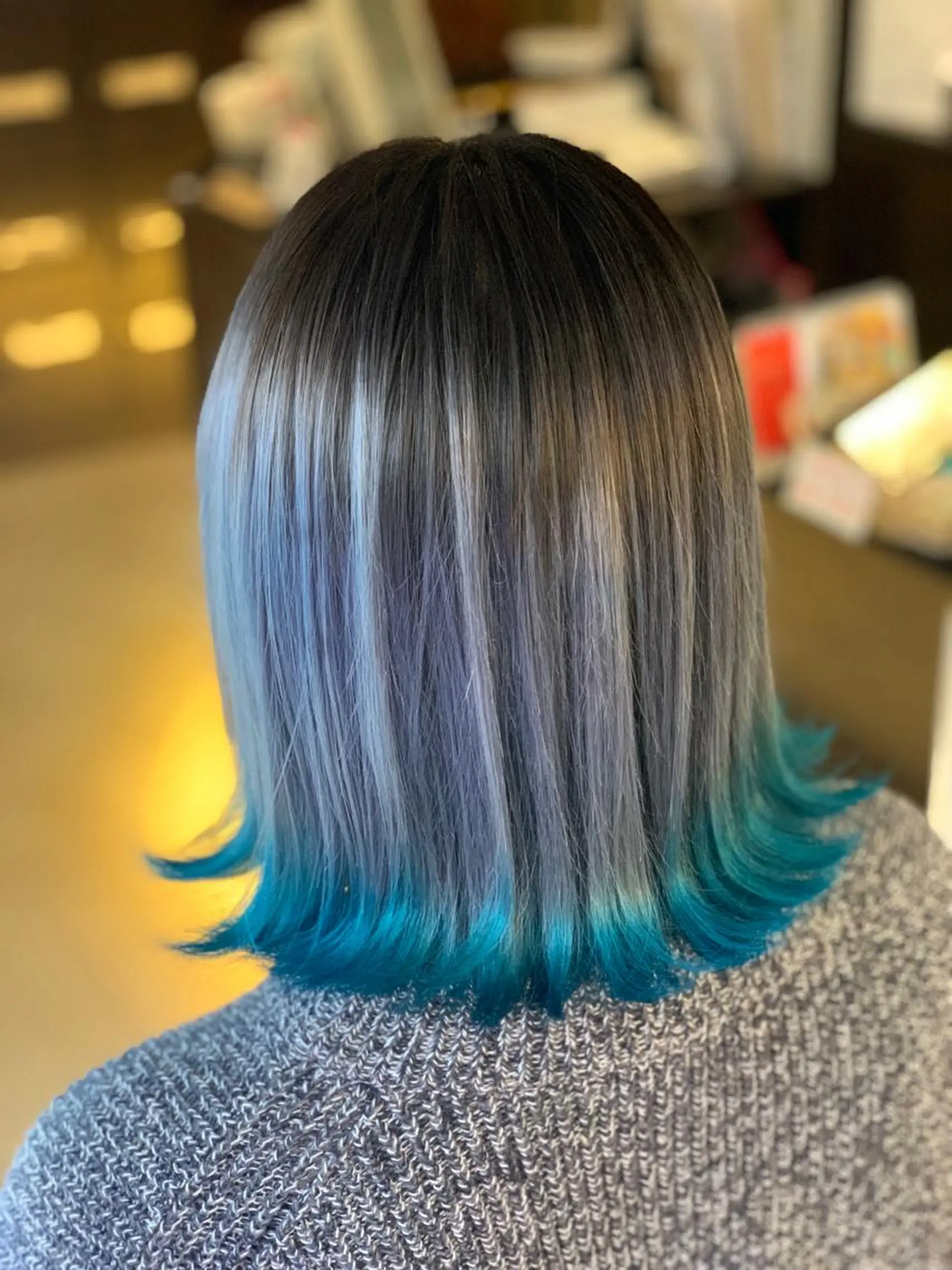 ショート カラー ブルーカラー ハイトーンカラー シルバー ✂️大門 巧✂️ LAFF難波店のヘアスタイル