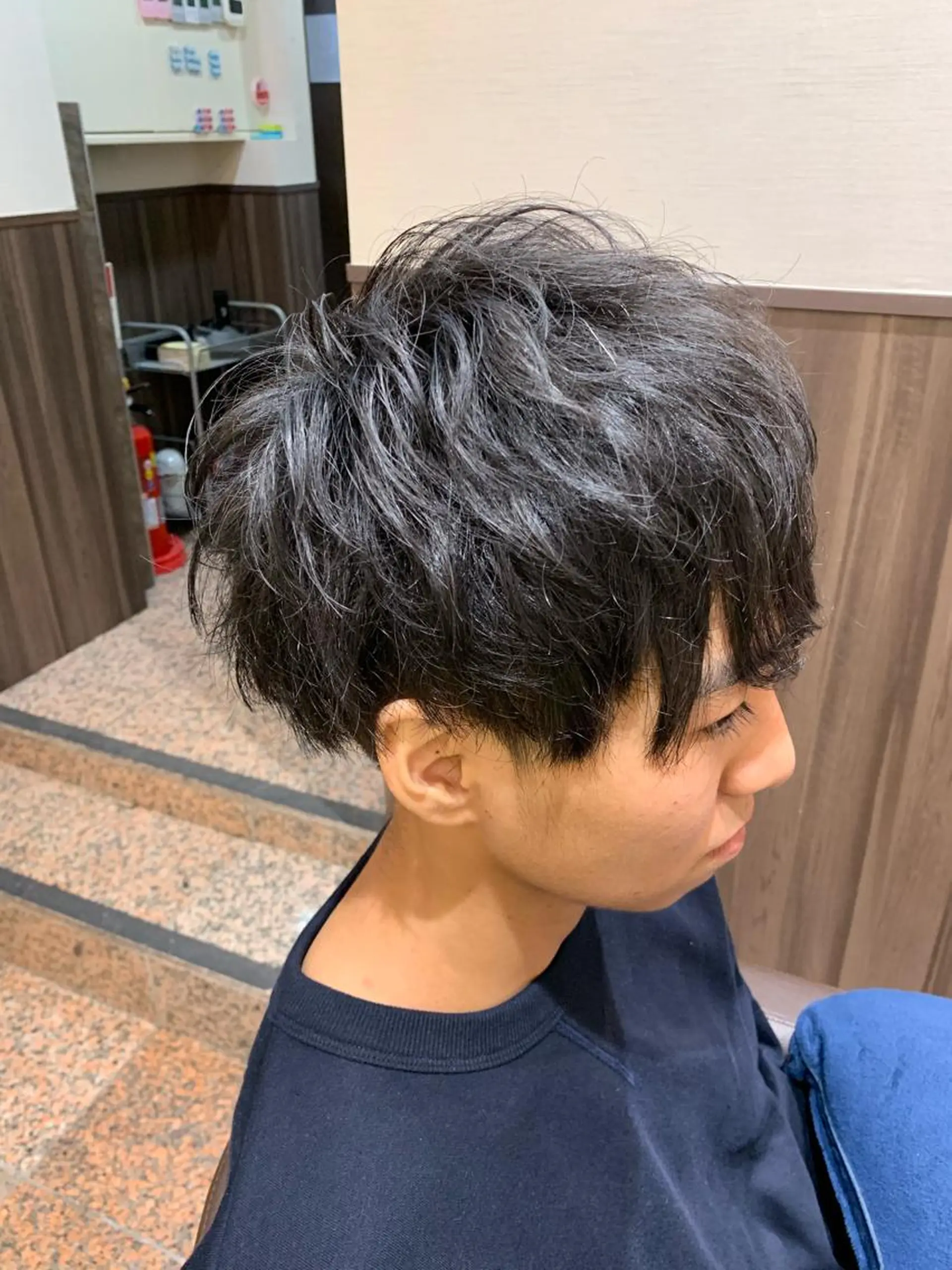 ショート パーマ メンズ マッシュ IwAsh中山所属・✂︎中山ブリーチ・ パーマ✂︎露木智也のヘアスタイル