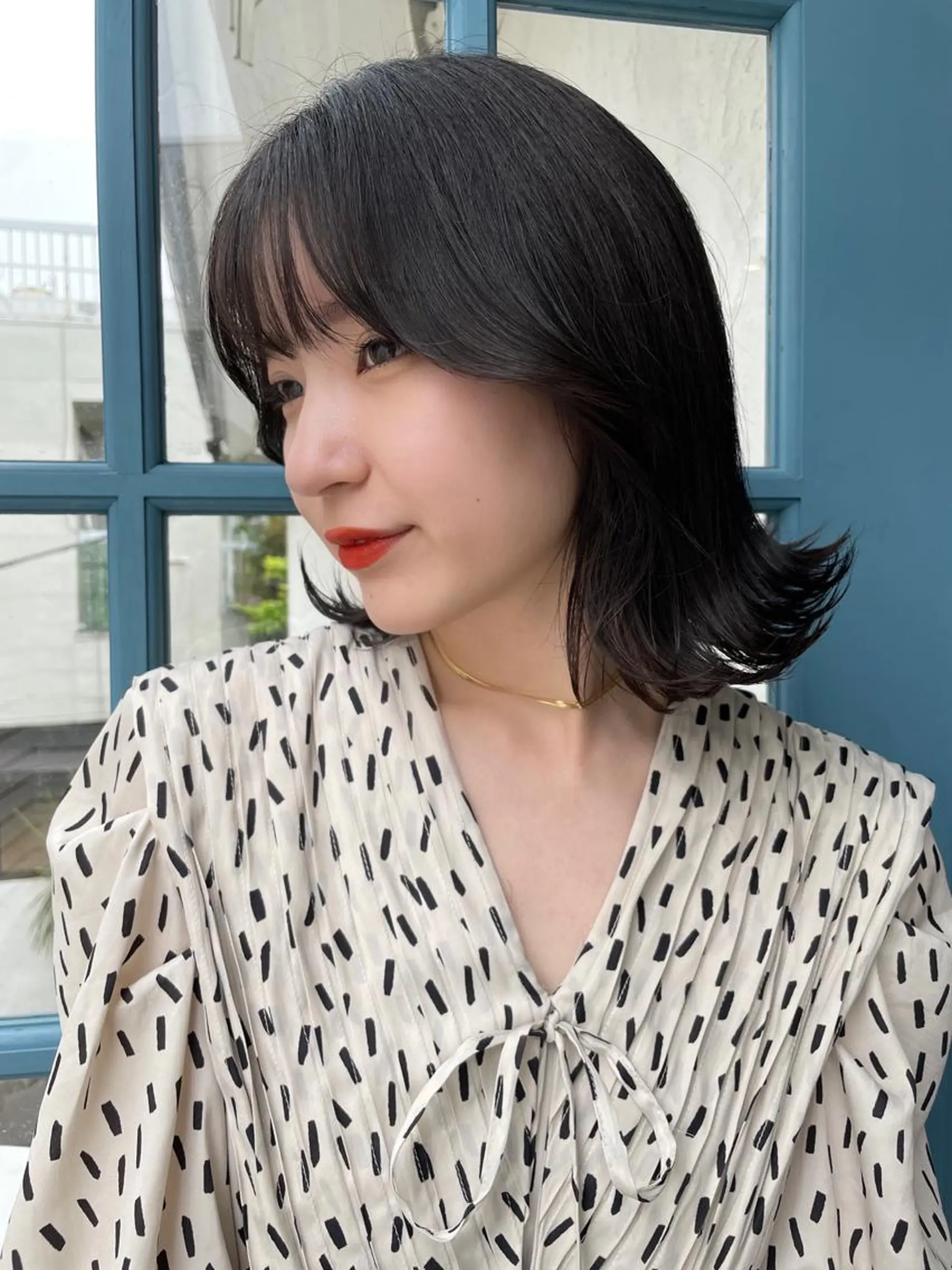 ショート カラー カット ヘアカラー トリートメント 顔周りカット× 髪質改善【リョウ】のヘアスタイル