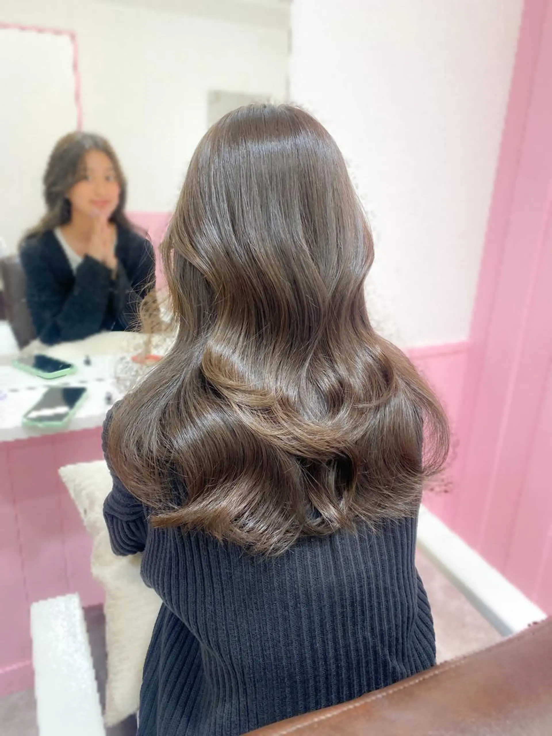 ロング カット ヘアカラー トリートメント 髪質改善韓国レイヤー SHIORI🦋のヘアスタイル