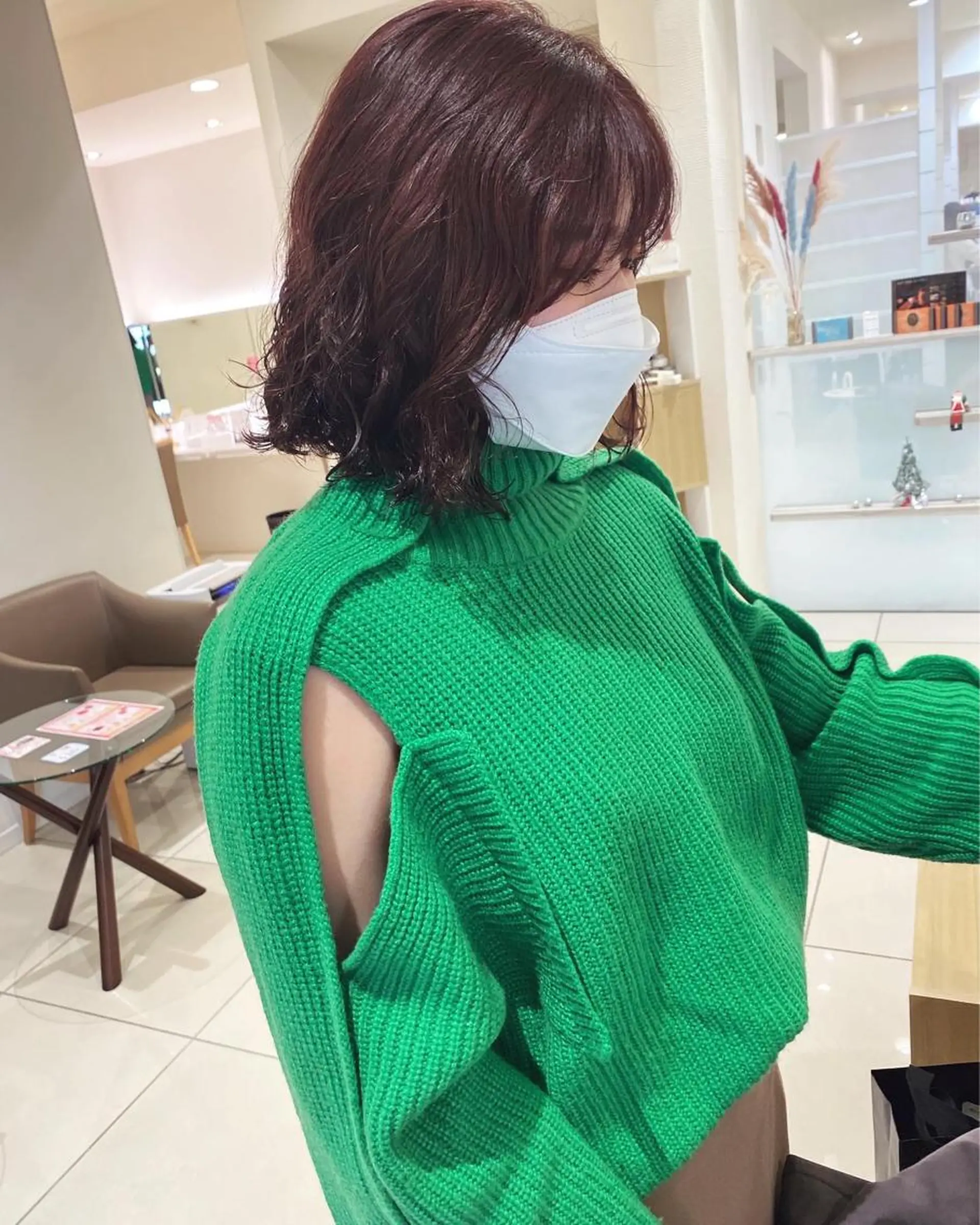 ミディアム カラー プレイングカラー🤍 細めハイライトのヘアスタイル