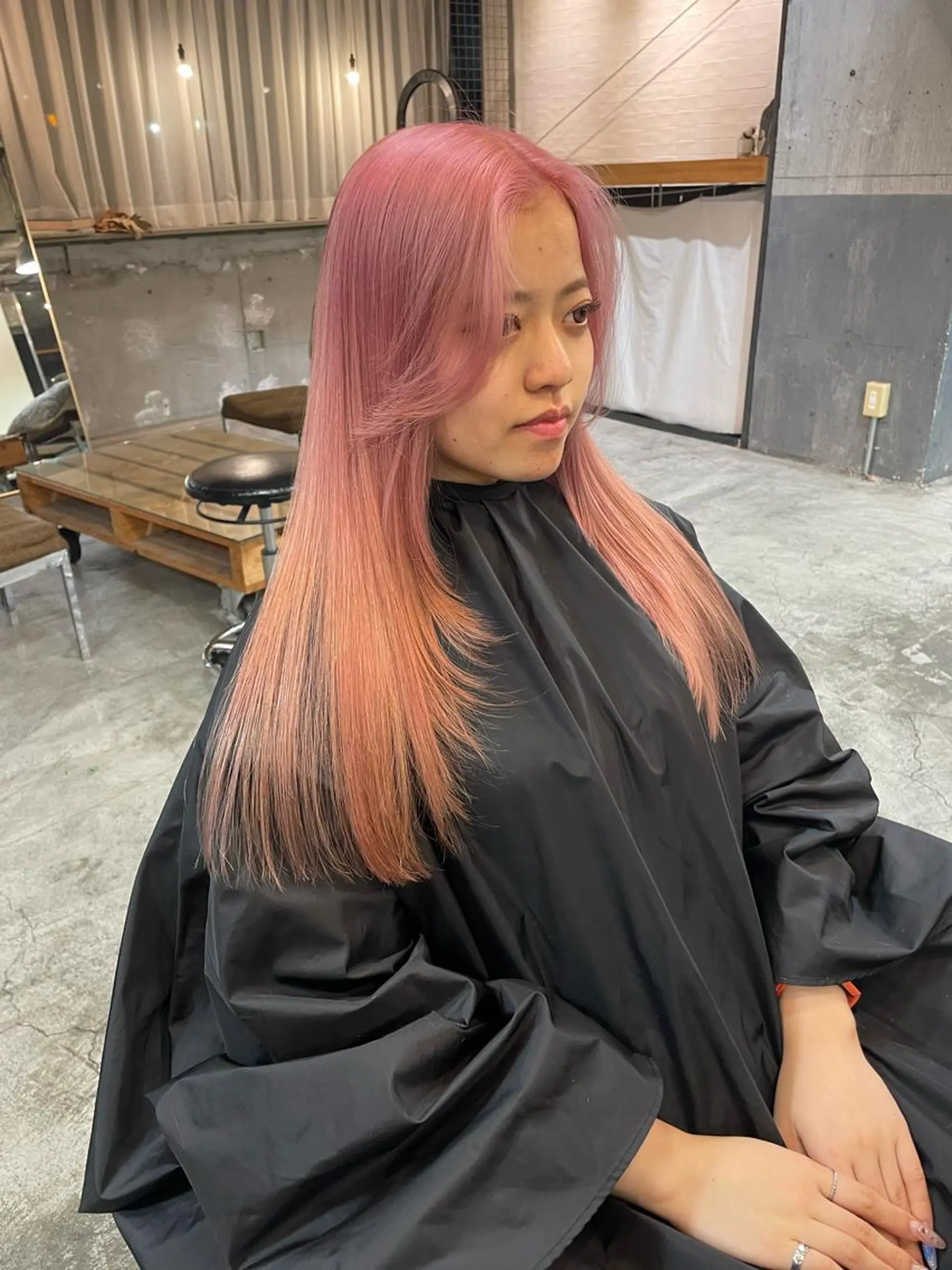 ロング カラー レイヤーカット カット ヘアカラー 丸みショート /nagisaのヘアスタイル