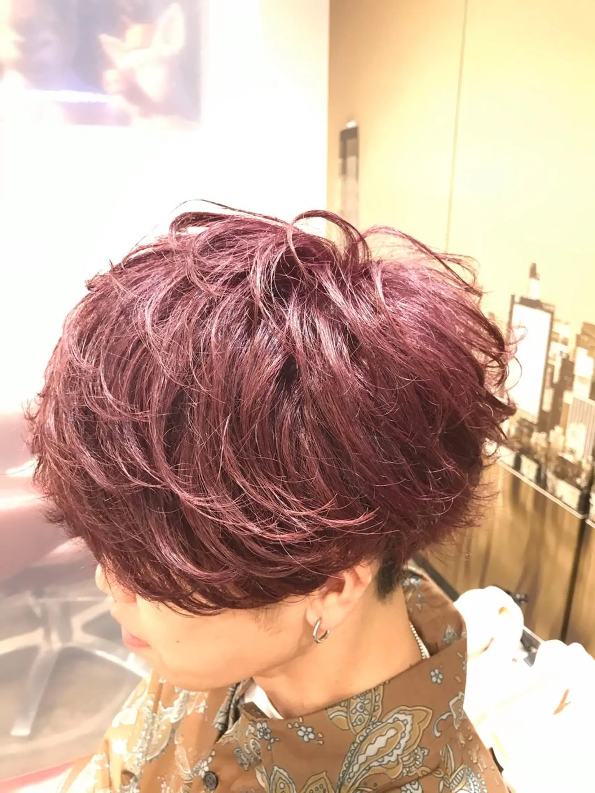 ショート カラー メンズ マッシュ パープルカラー マッシュヘア 12月限定クーポン 💕大量更新ブリーチのヘアスタイル