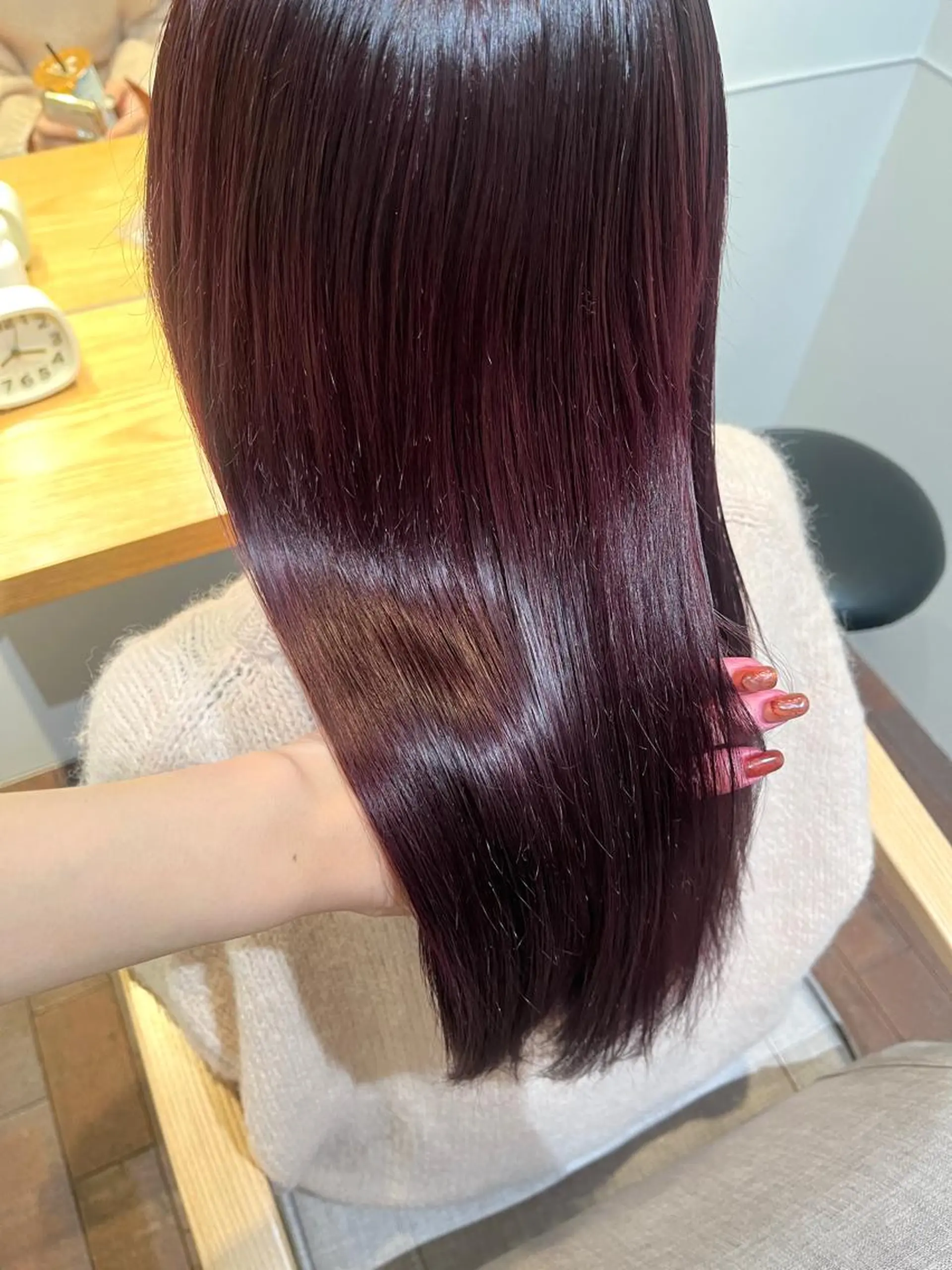 ロング カラー ブリーチ ブリーチなしカラー Sill所属・片岡 由依のヘアスタイル