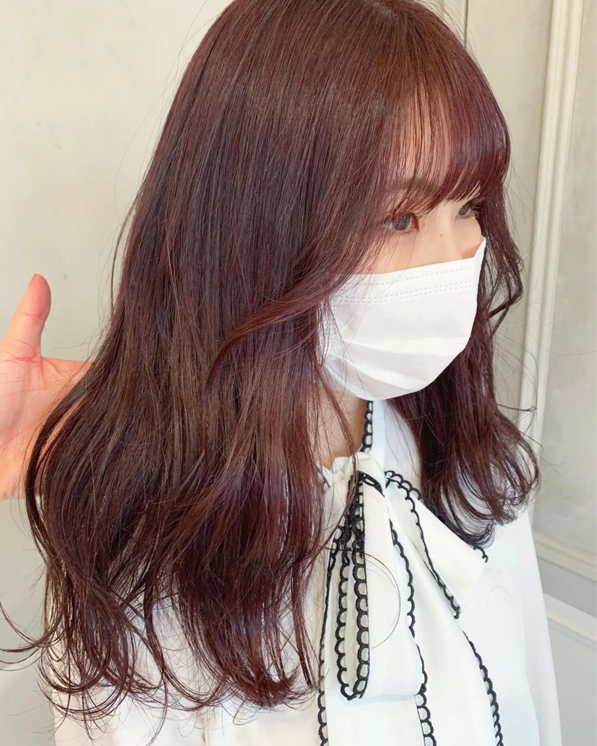 セミロング カラー minami🪷 暖色カラーのヘアスタイル