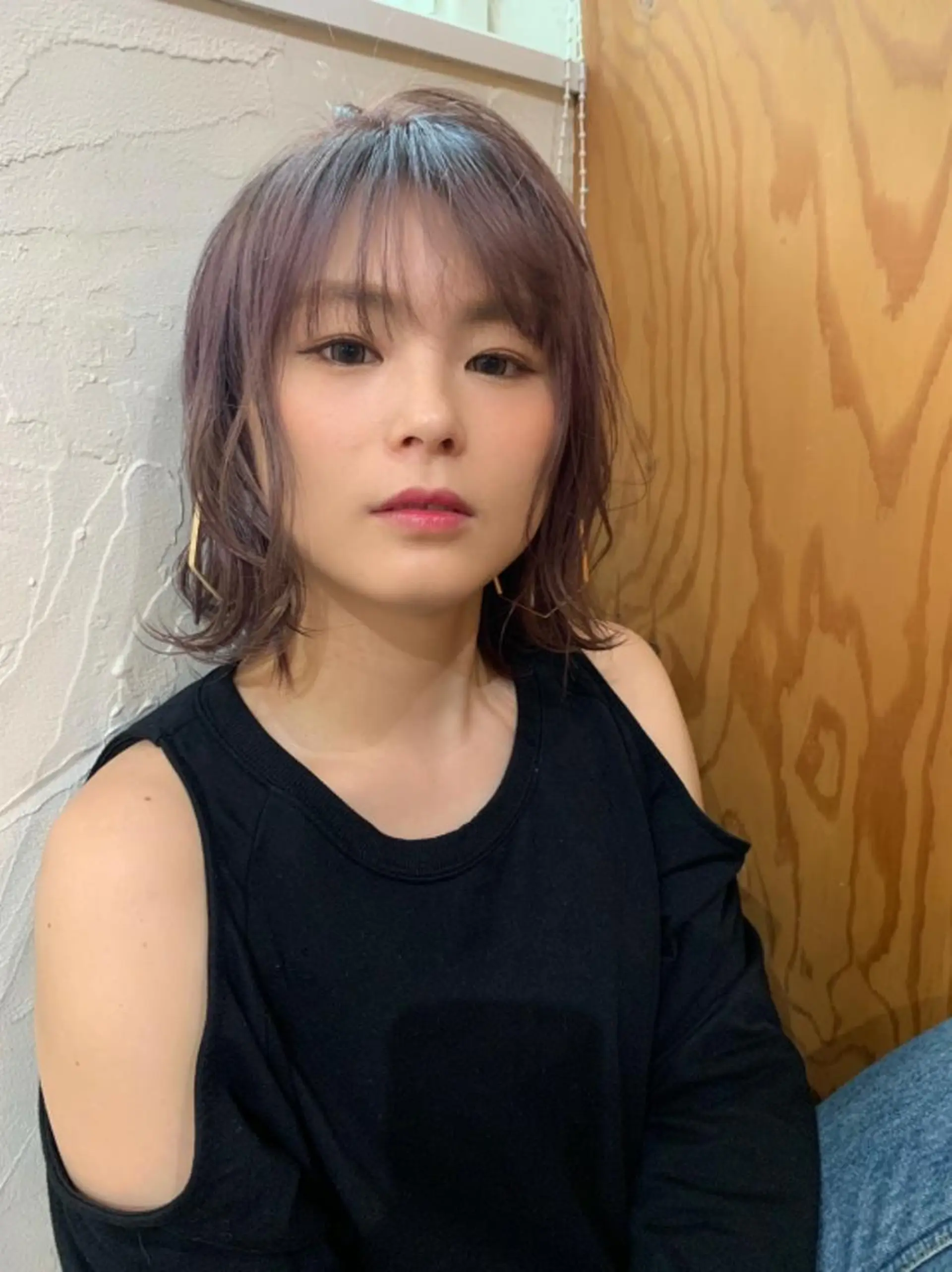 ミディアム カット ヘアカラー トリートメント 高橋 誉幸のヘアスタイル