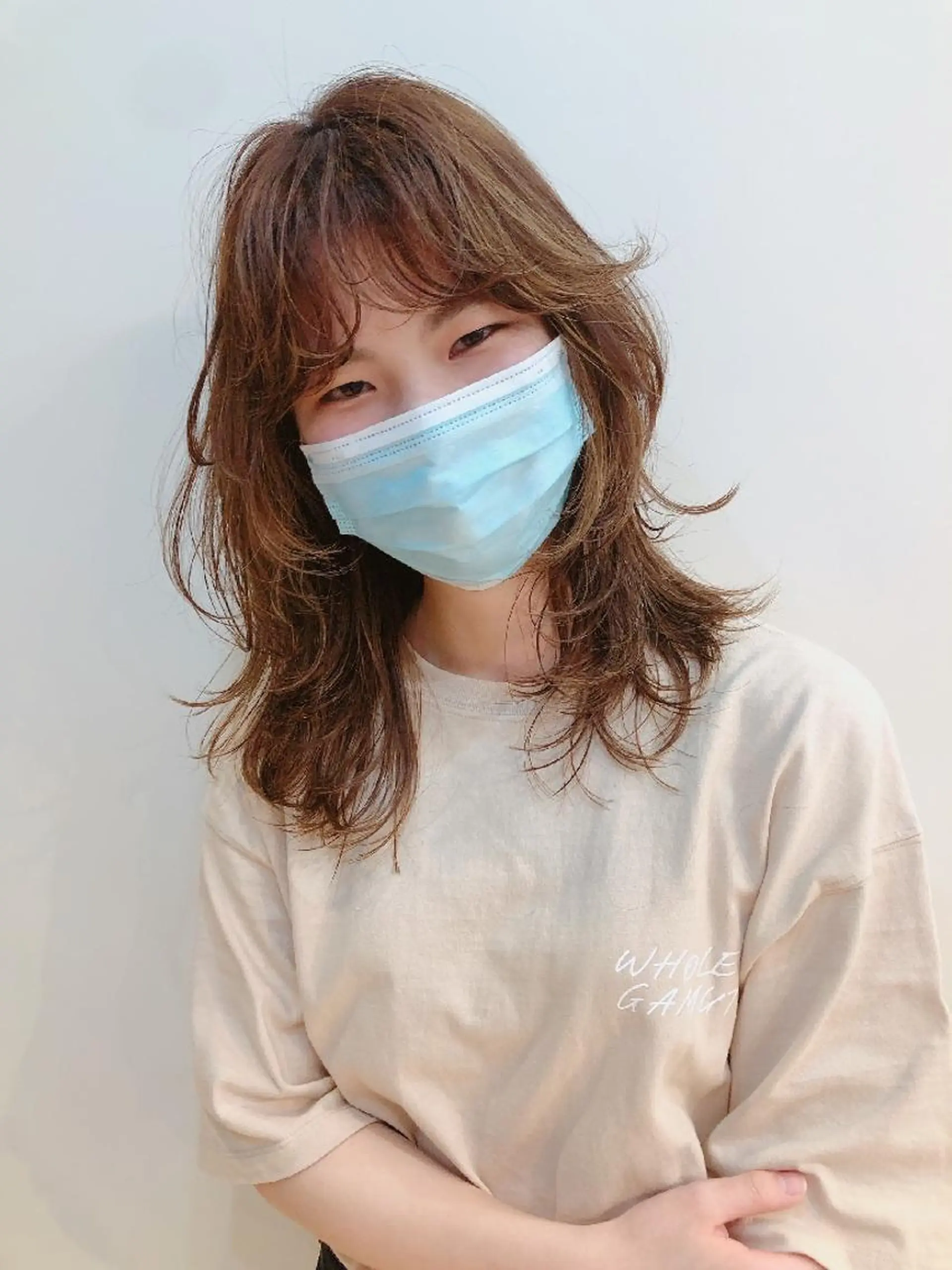 セミロング はじめてパーマ/ 親しみやすさ/さくらのヘアスタイル