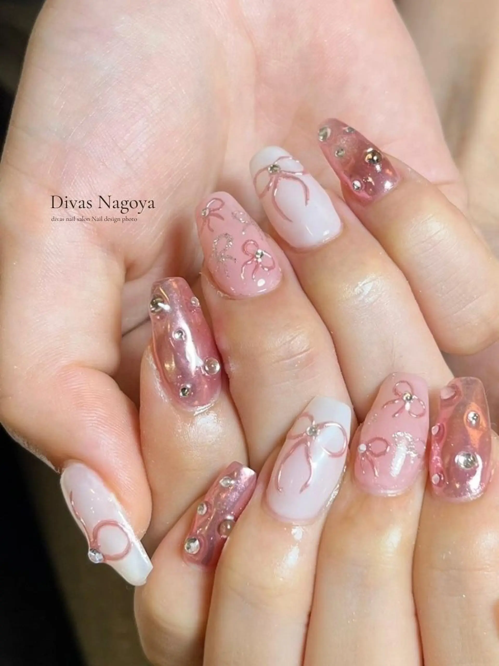 ネイル アートネイル 長さ出し ジェルネイル 韓国ネイル マグネットネイル 🎀Sakae D.d nail🎀のネイルデザイン