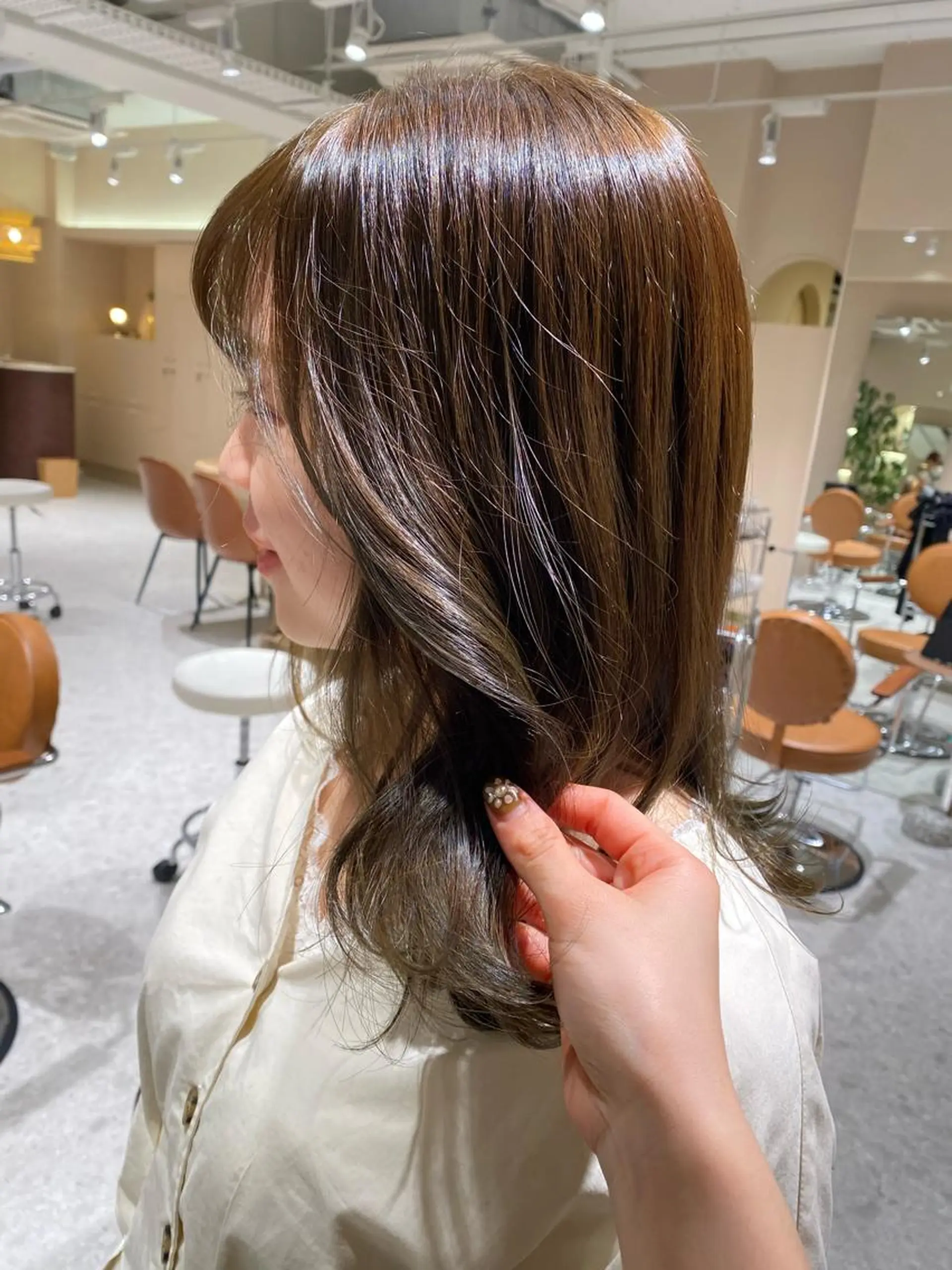 セミロング ヘアカラー トリートメント Marina /表参道のヘアスタイル