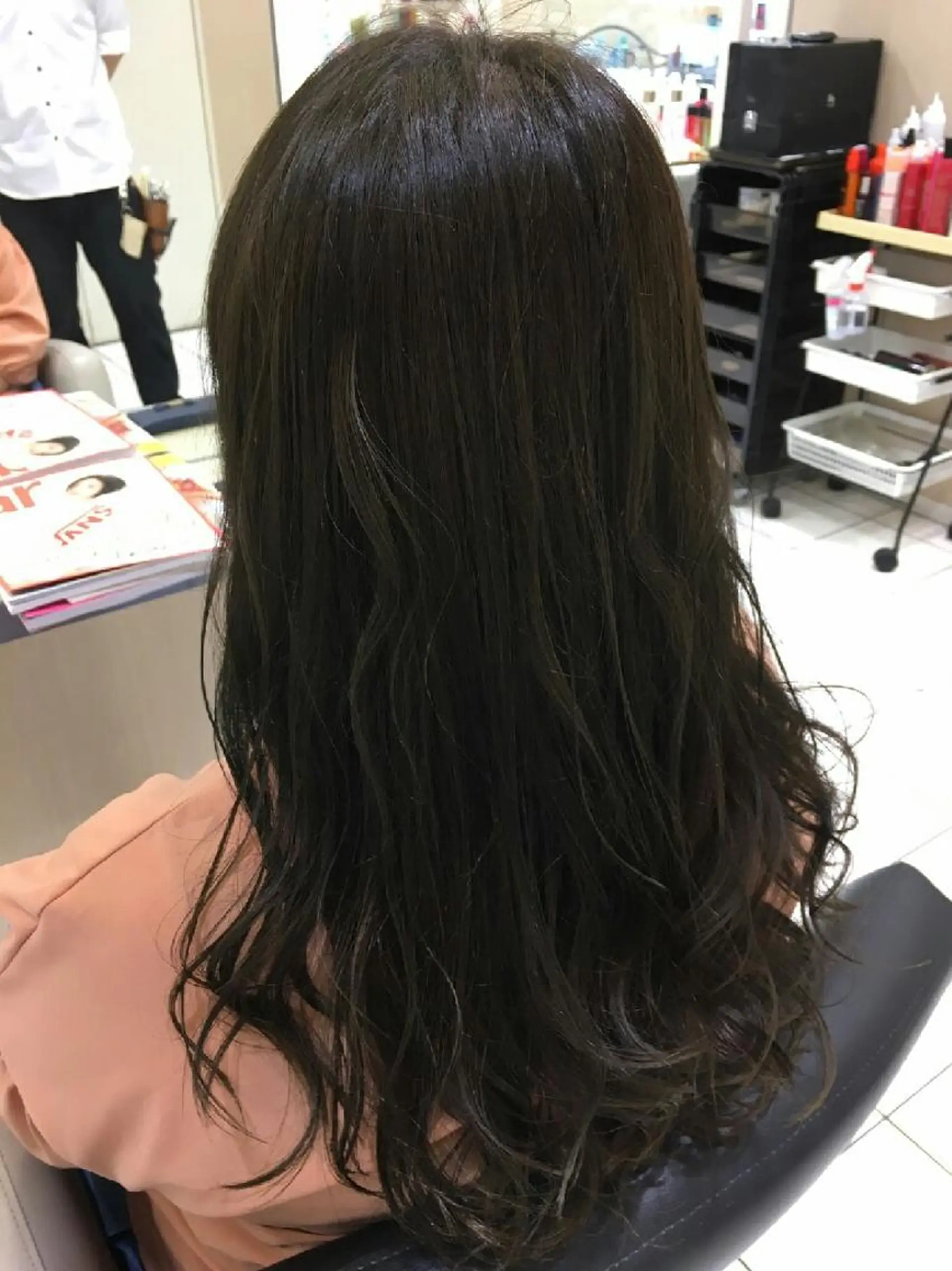 ロング カラー アッシュ ブルーカラー ブルーアッシュ 遠藤 拓馬のヘアスタイル