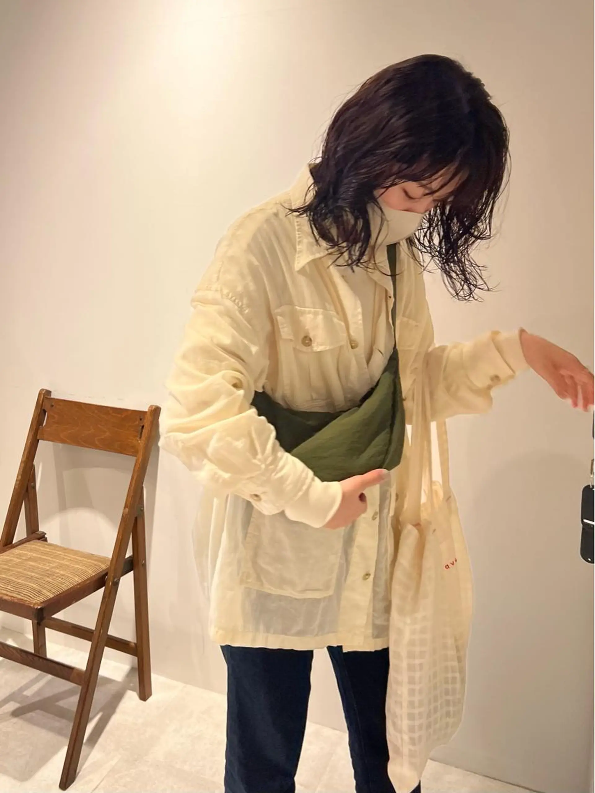 ミディアム パーマ カット パーマ io濱川 遥のヘアスタイル