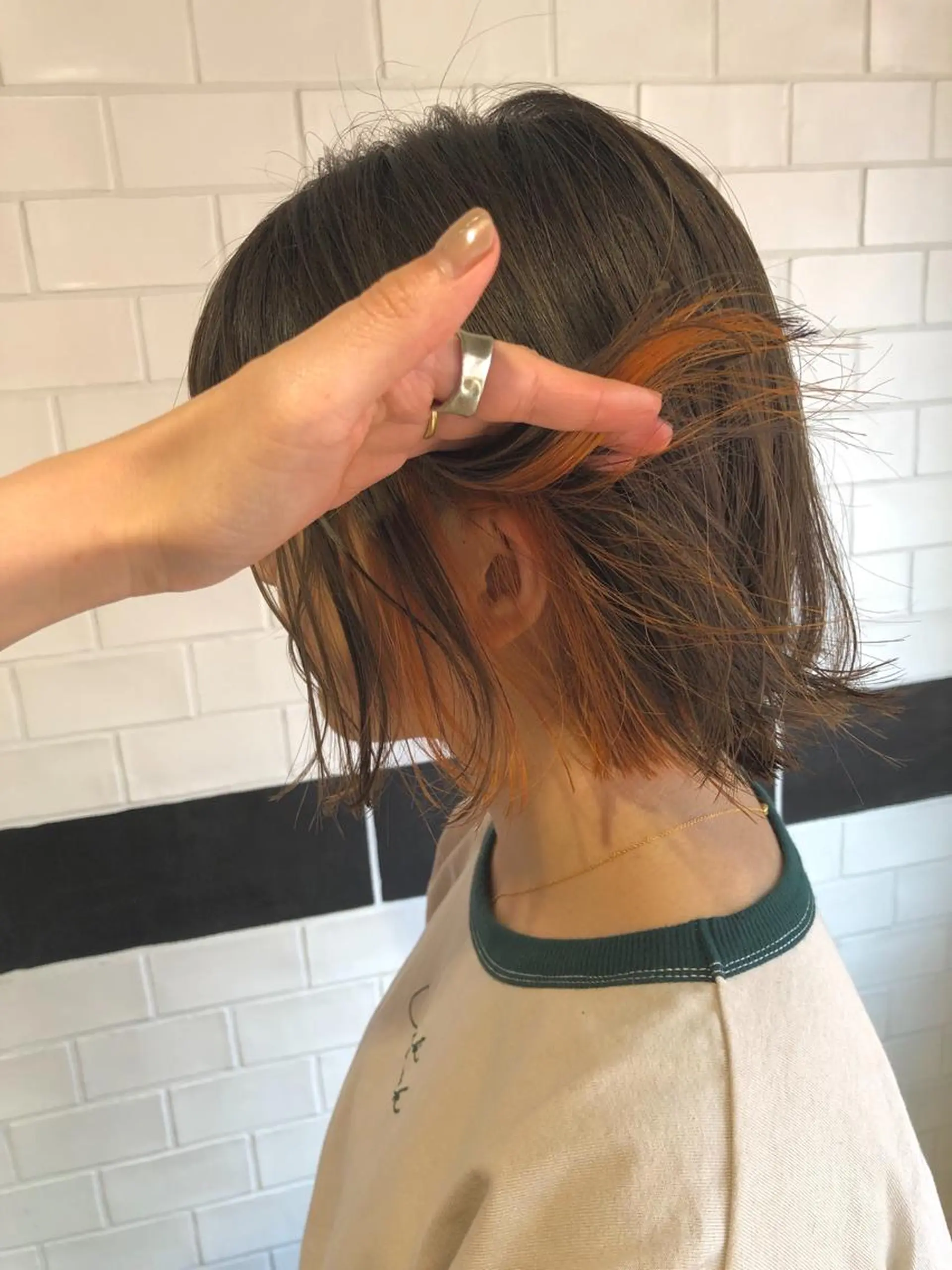 ショート カラー インナーカラー カット トリートメント ショート・ボブ／ CHIEのヘアスタイル