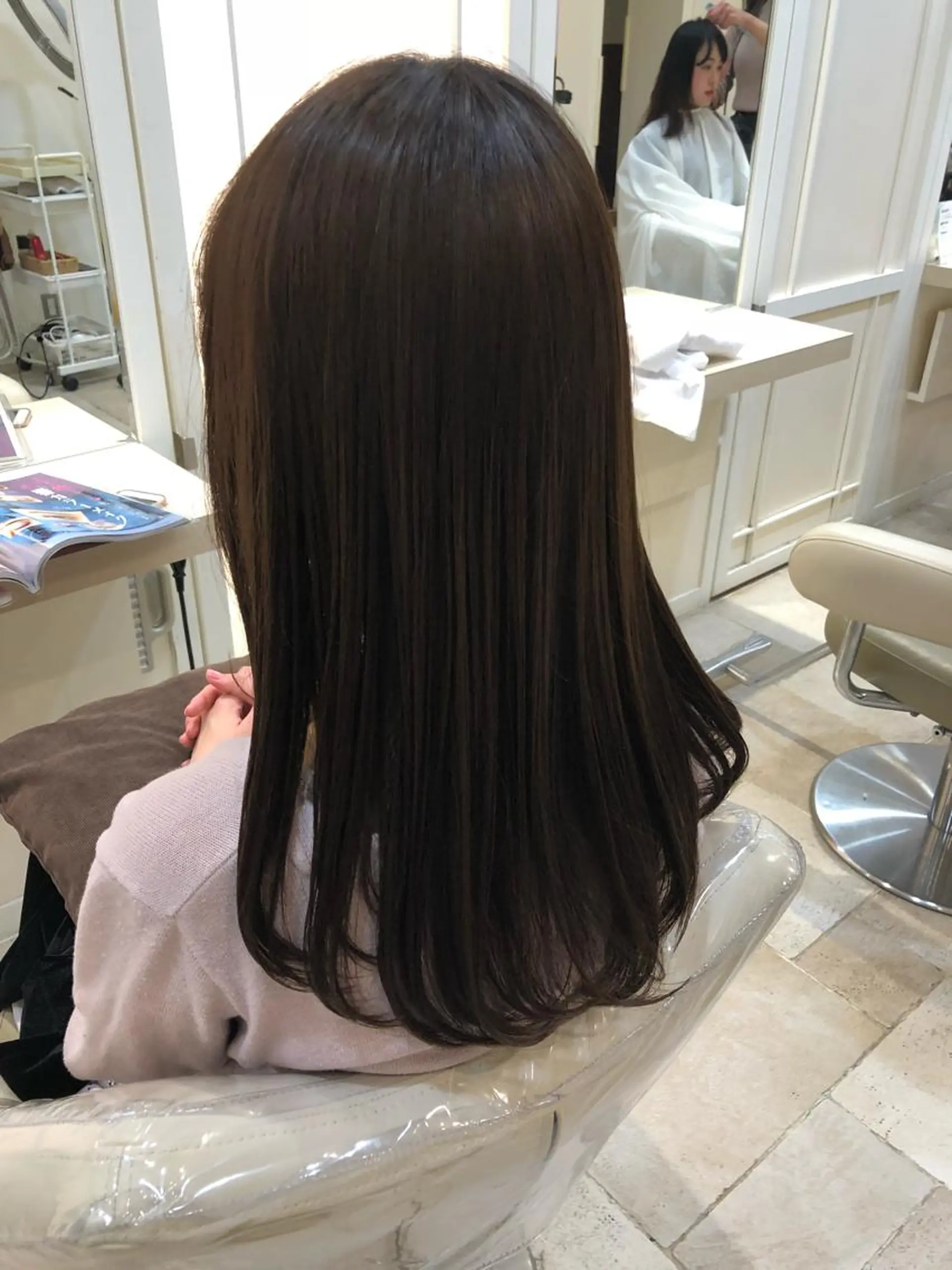 ロング パーマ 髪質改善 縮毛矯正 須賀 一美のヘアスタイル