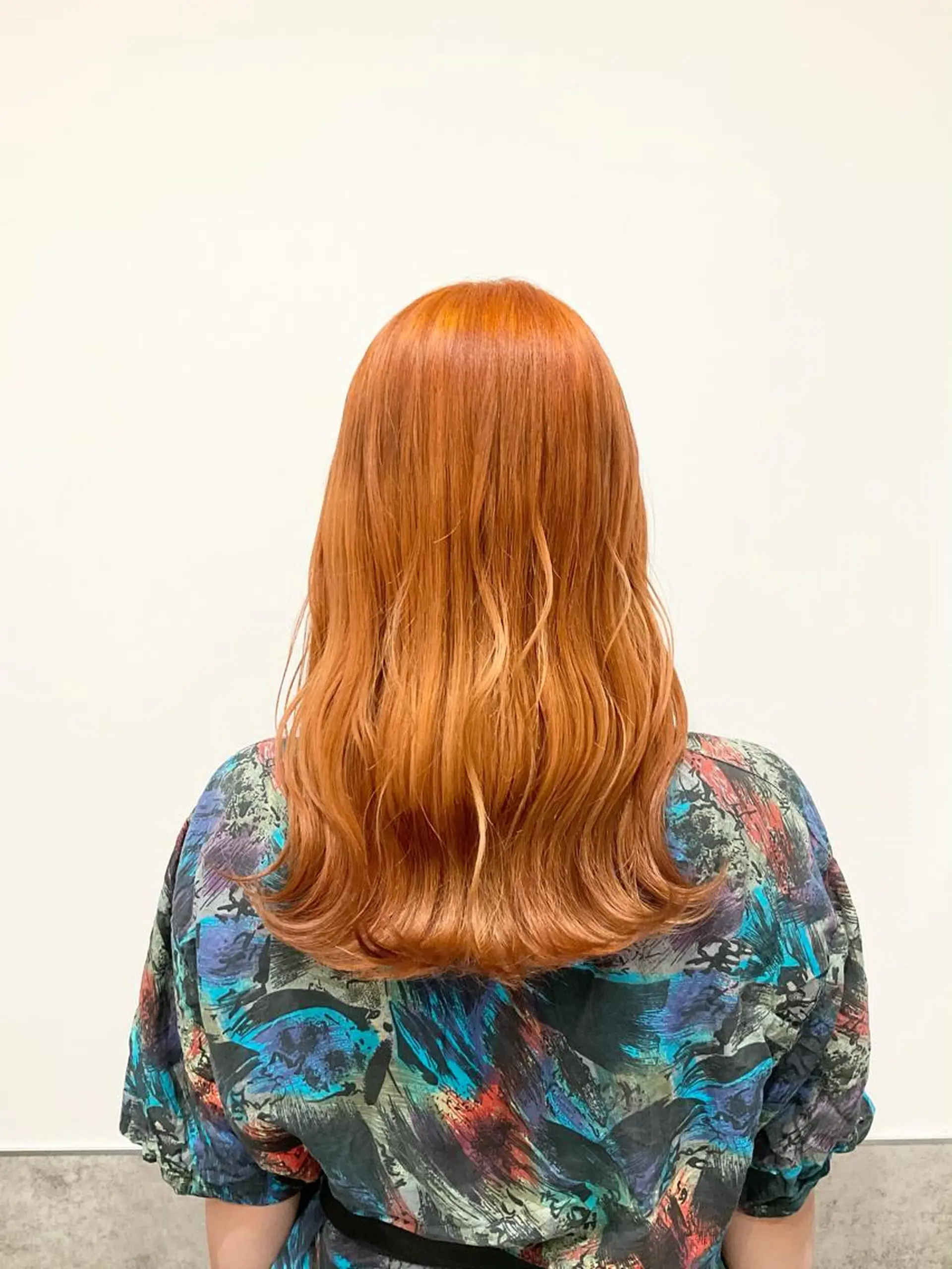 ロング カラー オレンジ ヘアカラー トリートメント ヘッドスパ ヘアセット go today shaire salon 本店所属・yoshi ☆のヘアスタイル