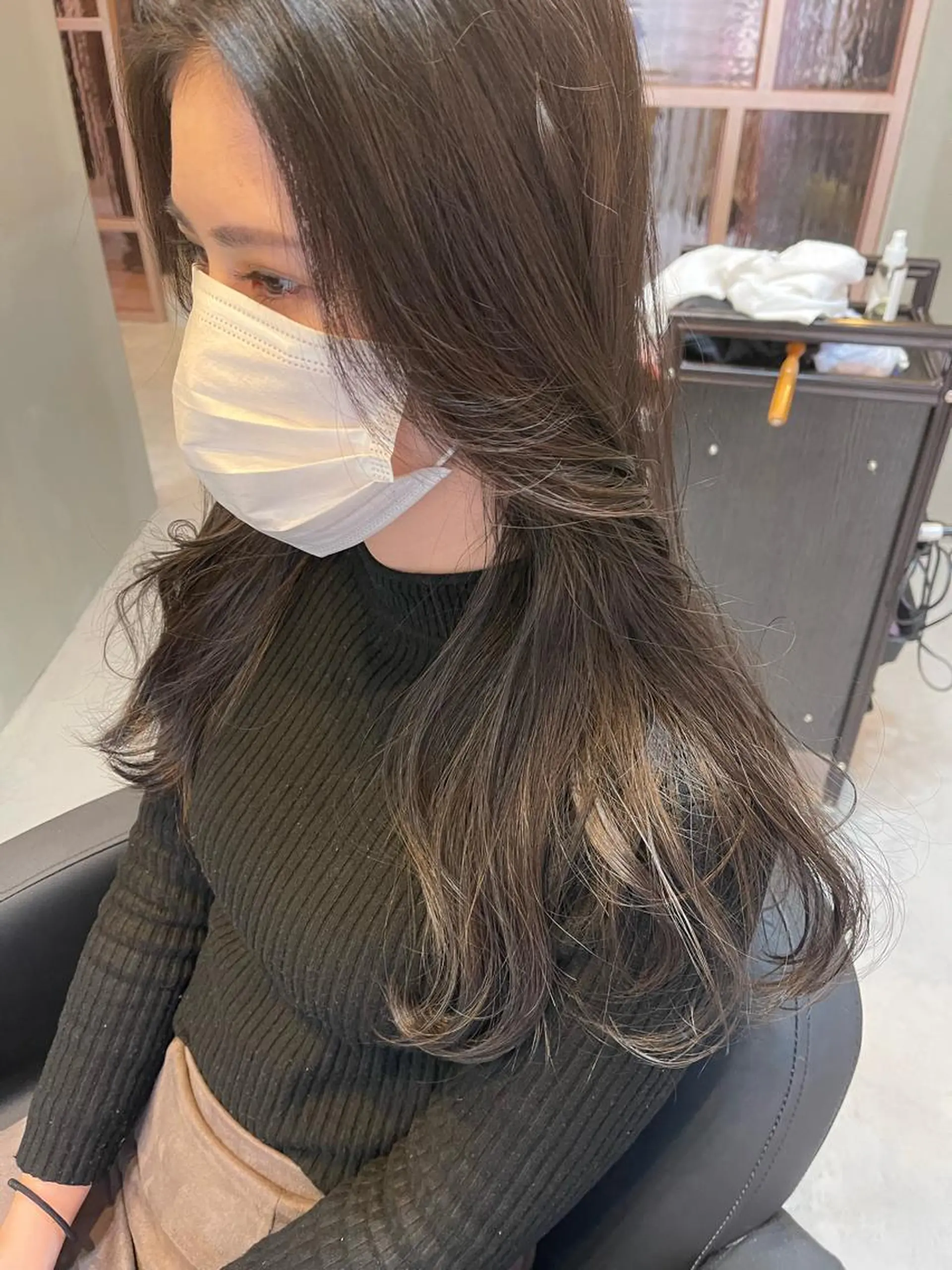 セミロング カット ヘアカラー 韓国 / 中国ヘア 🦋Noniのヘアスタイル