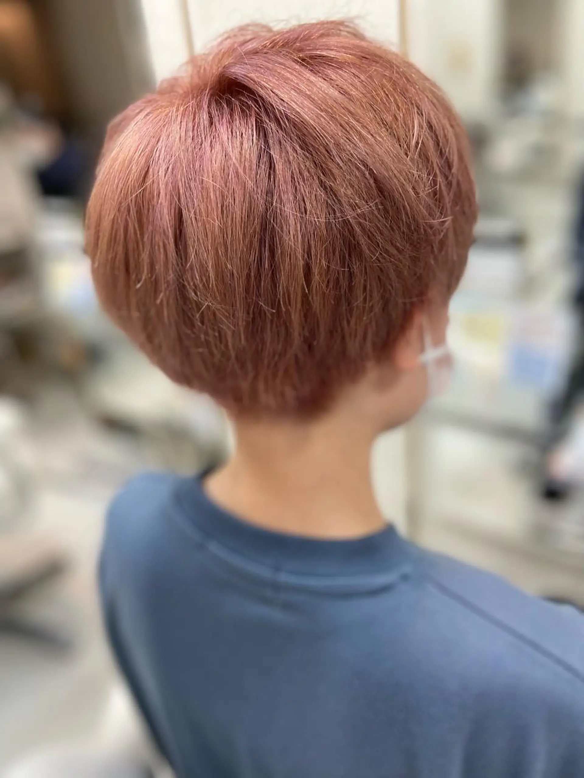ショート カラー ピンクカラー ヘアカラー 菊地 美憂のヘアスタイル