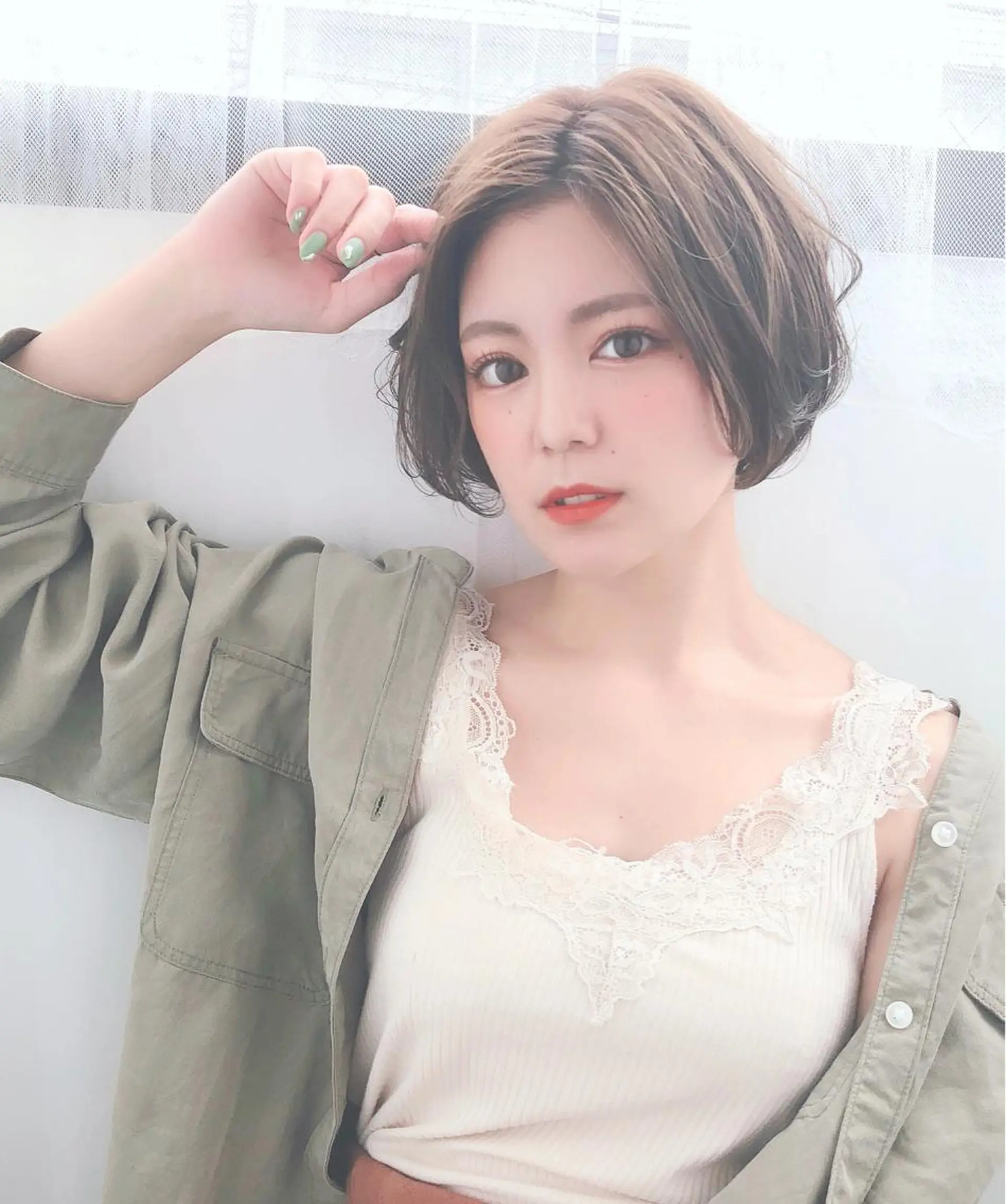 ショート カラー パーマ 美髪矯正 Rioのヘアスタイル