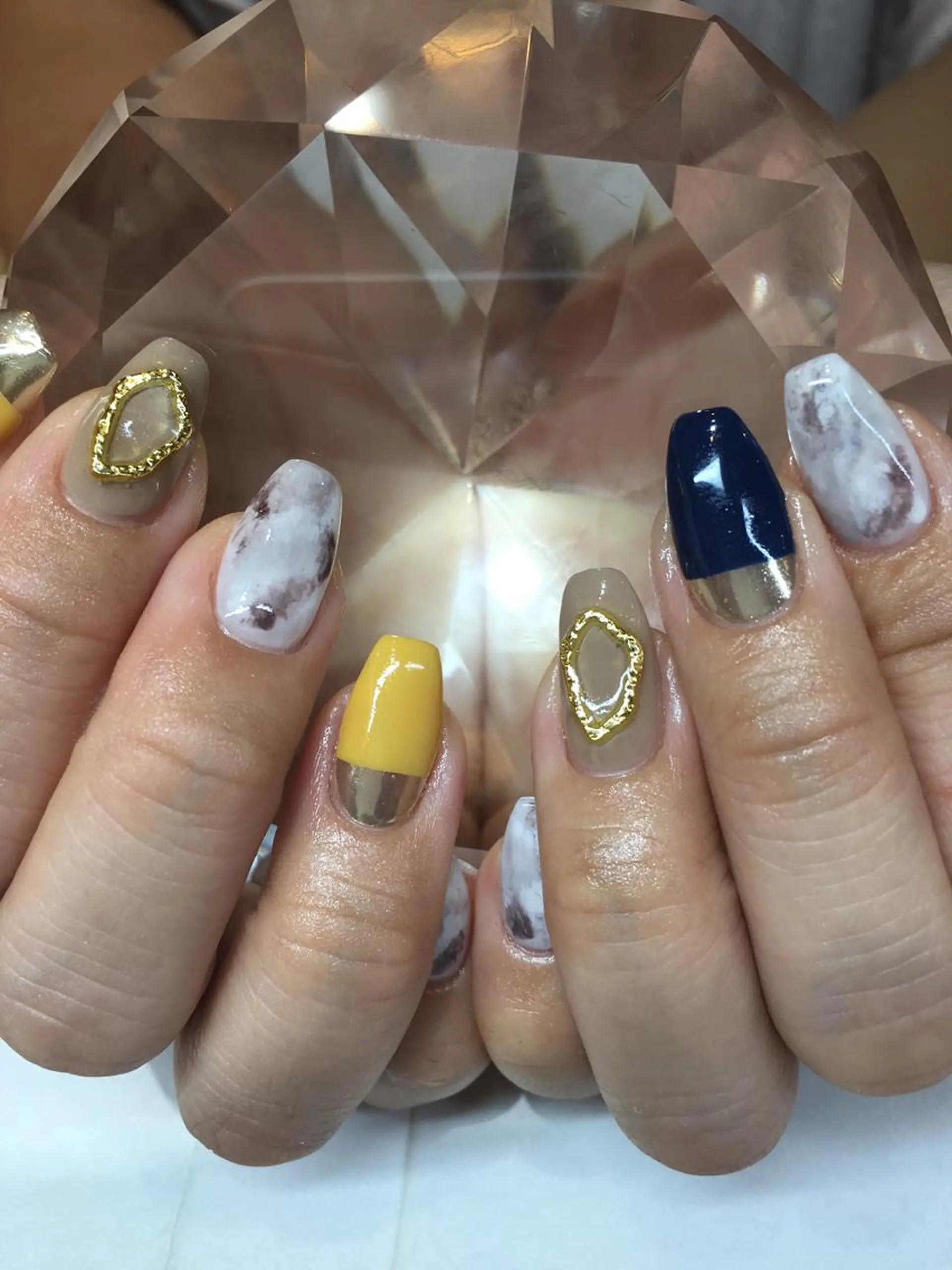 セミロング ネイル ハンドネイル glow_ nailのネイルデザイン