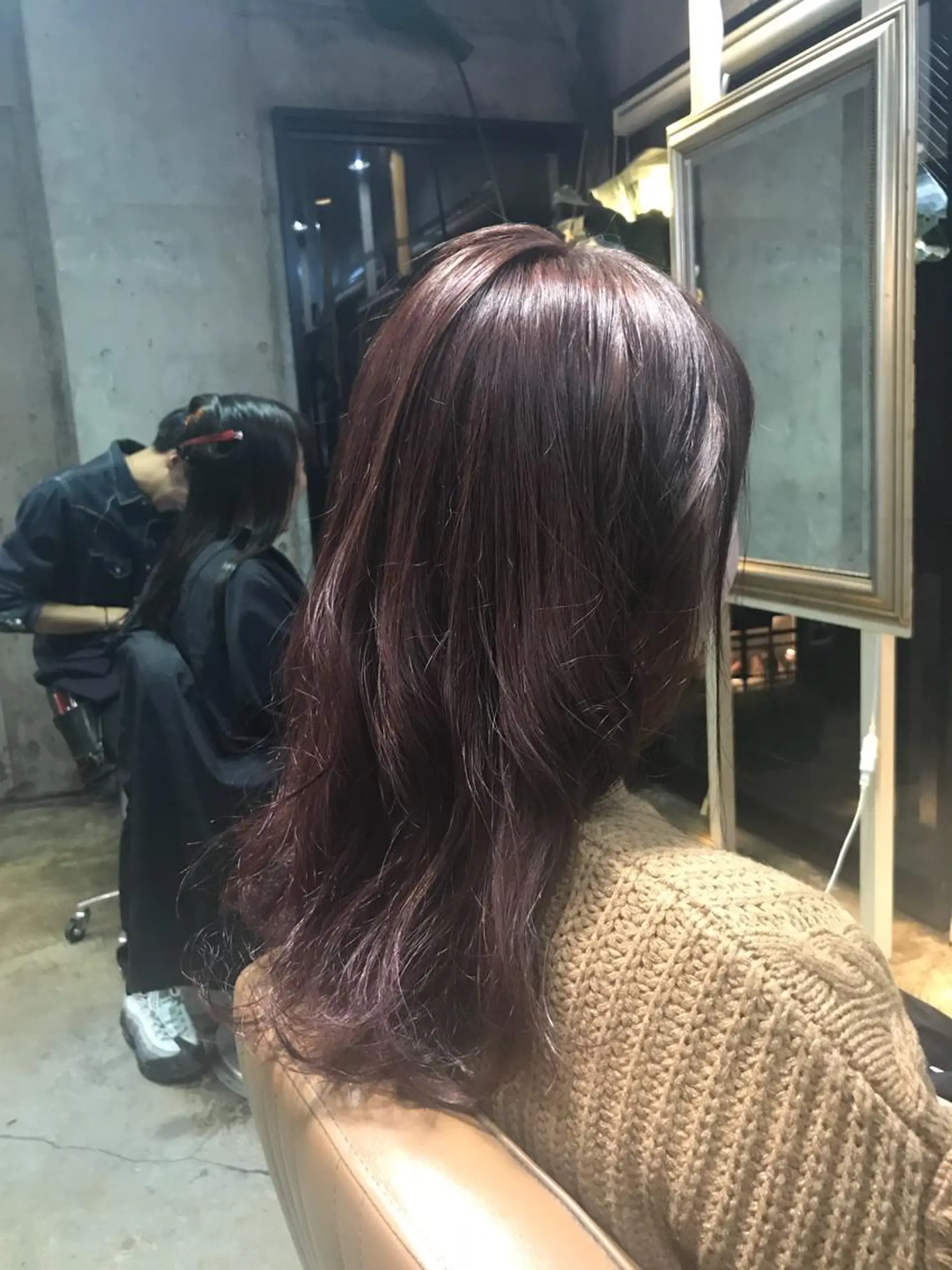 ミディアム カラー パーマ ヘアアレンジ メンズ キッズ ネイル マツエク・マツパ ボルドーカラー ボルドー サロンドミルク 原宿のヘアスタイル